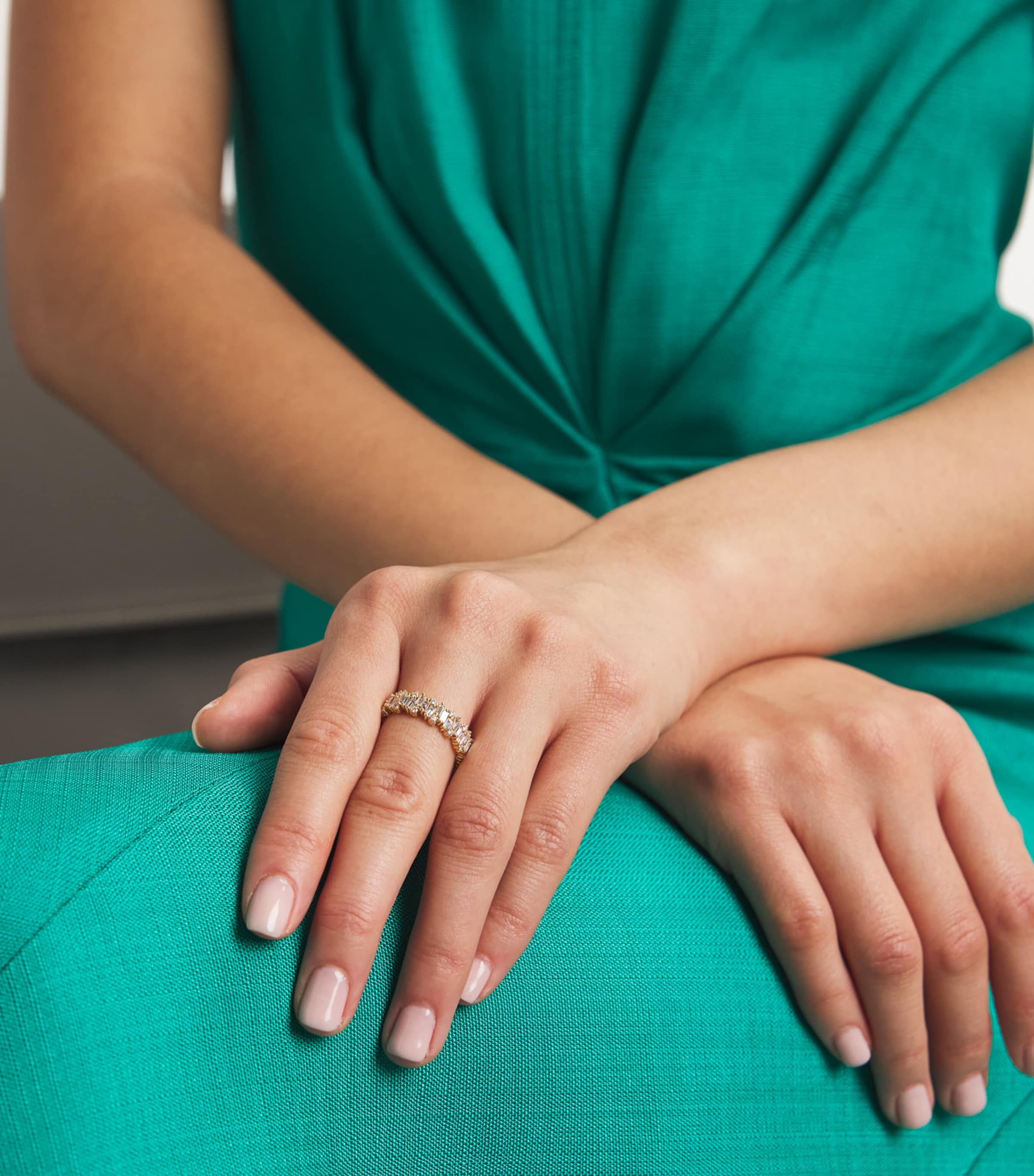 Yellow Gold and Diamond Shimmer Eternity Ring 18K YG/WD Image 2