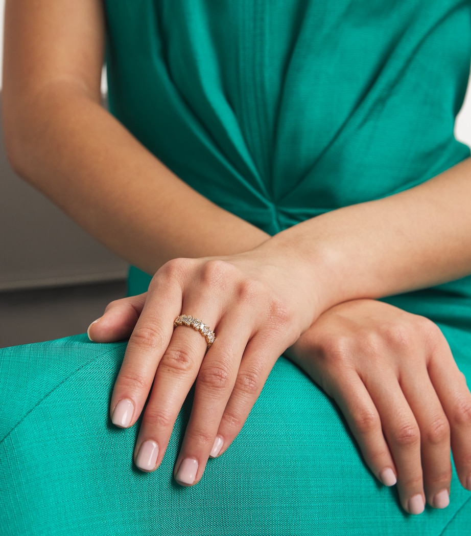 Yellow Gold and Diamond Shimmer Eternity Ring 18K YG/WD Image 2