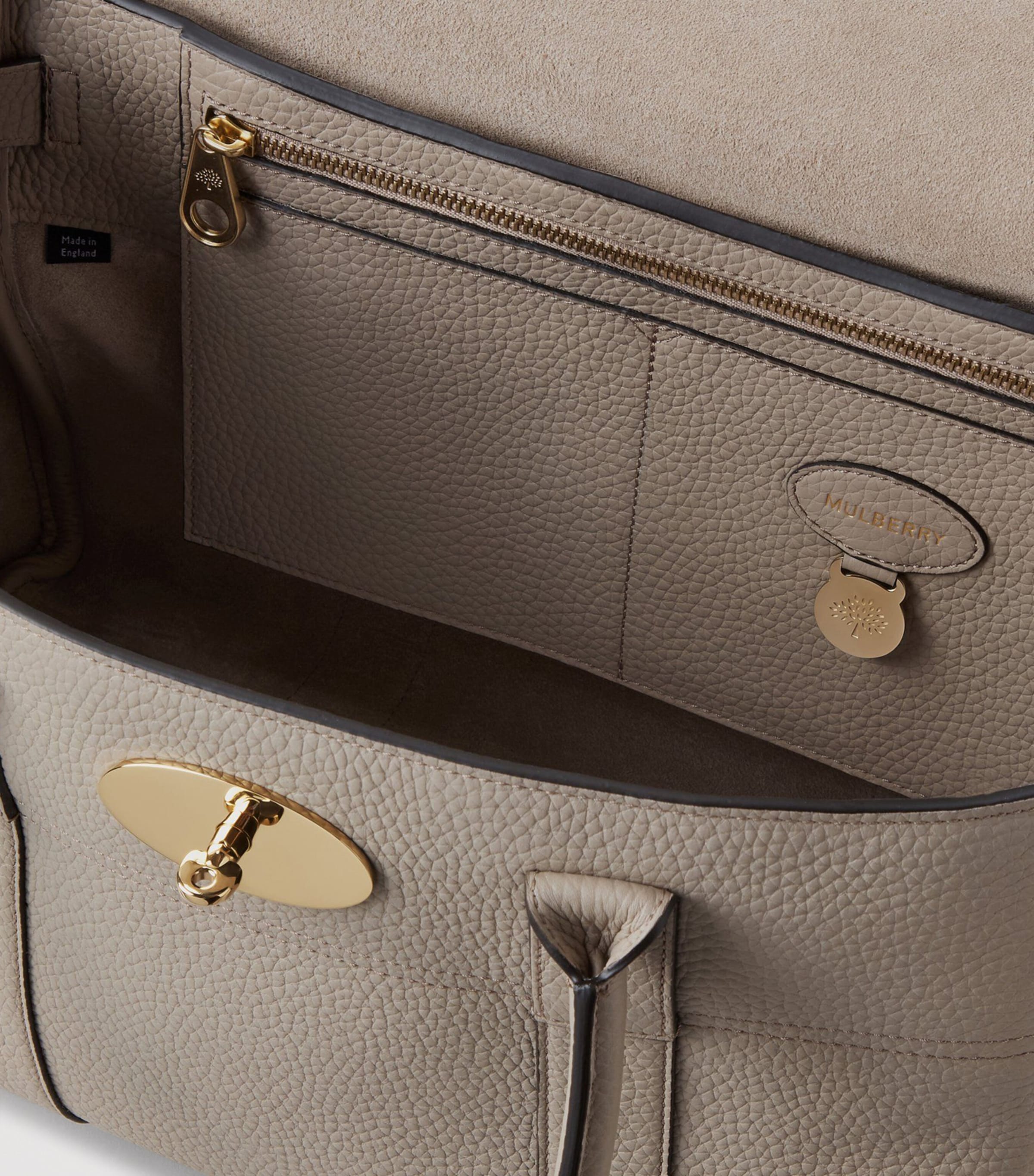 Leather Bayswater Shoulder Bag CASHMERE TAUPE Image 4