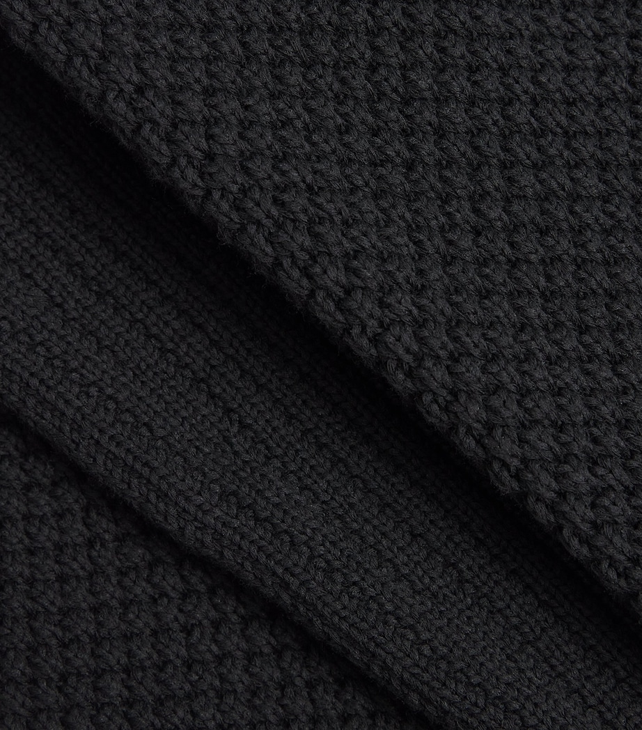 Textured Knit Sweater BLACK Image 5