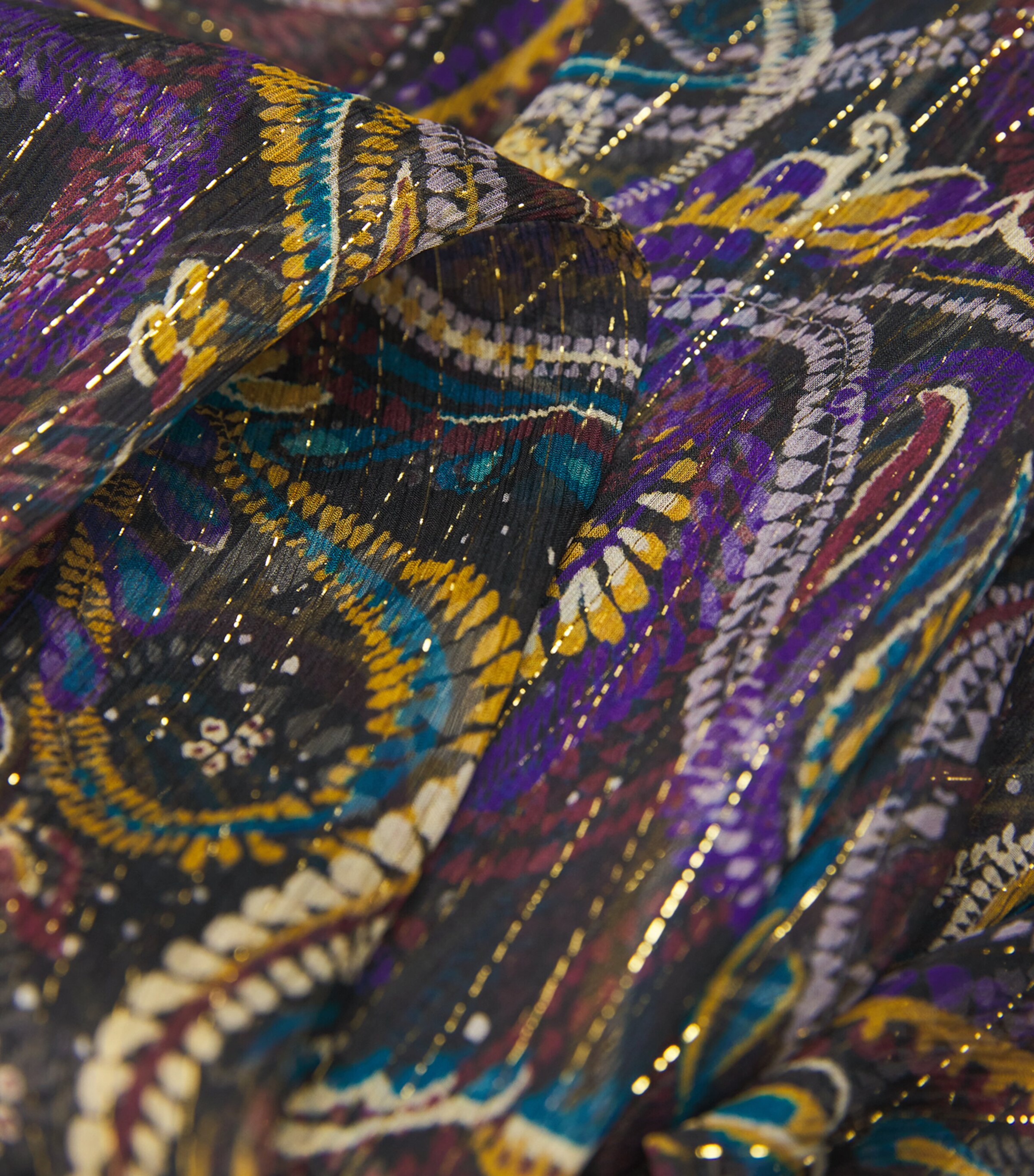 Etro Womens Silk Paisley Blouse Image 6