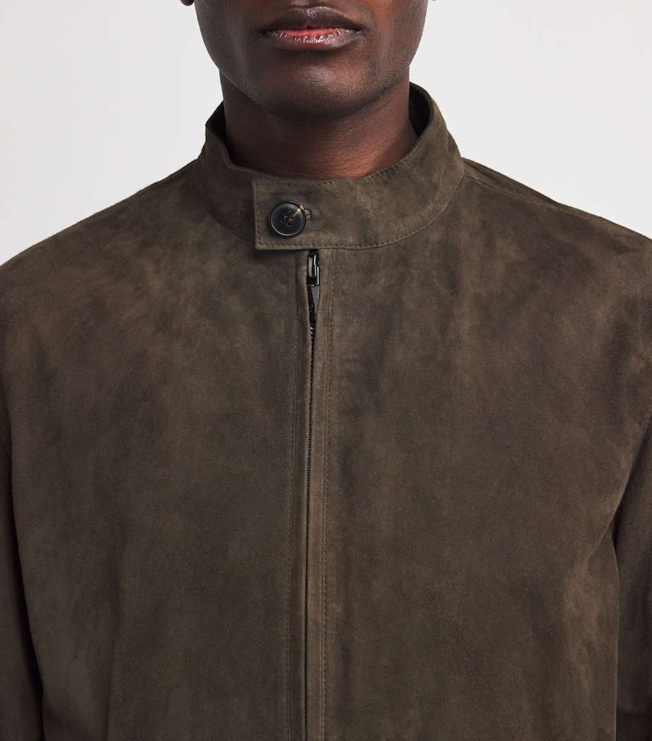 Suede Bomber Jacket 65 GREEN Image 6