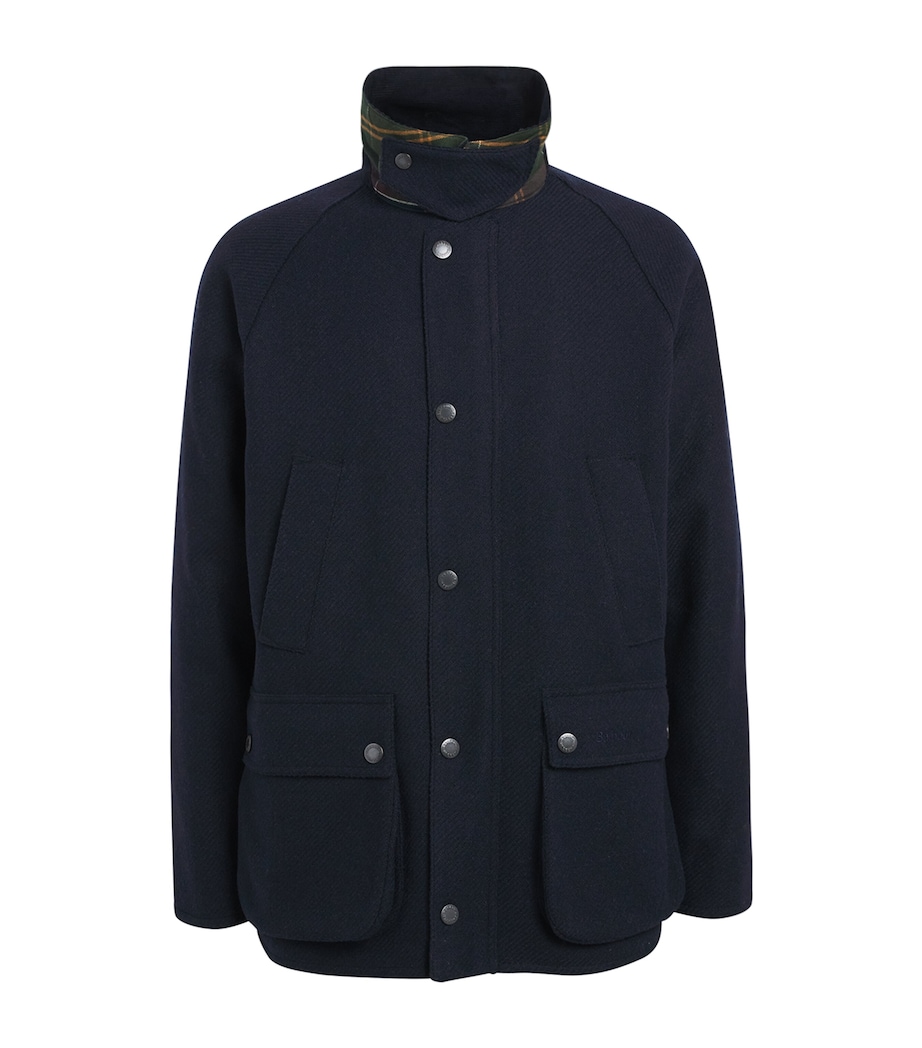 Wool Bedale Jacket NAVY/TARTAN TBC Image 1