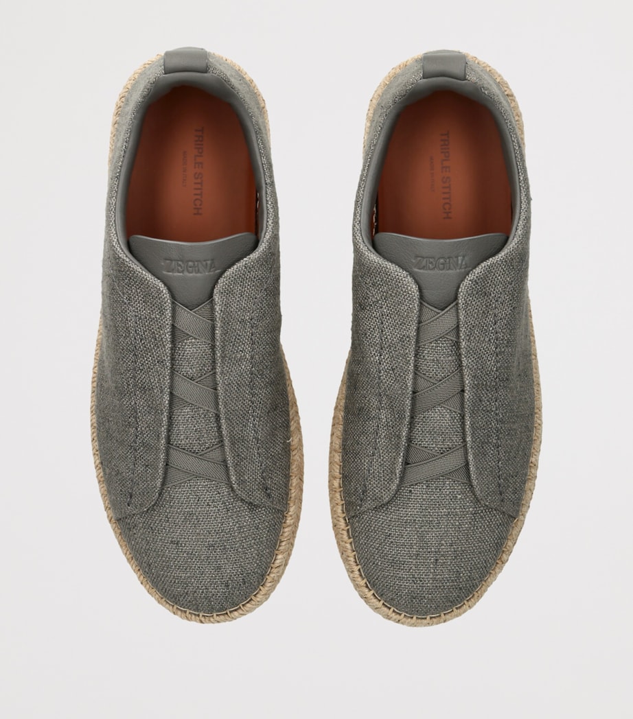 Canvas Triple Stitch Espadrilles GREY Image 4