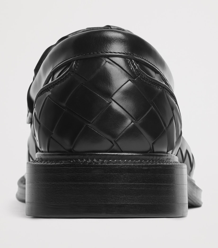 Leather Intreccio Penny Loafers 1000 Image 4