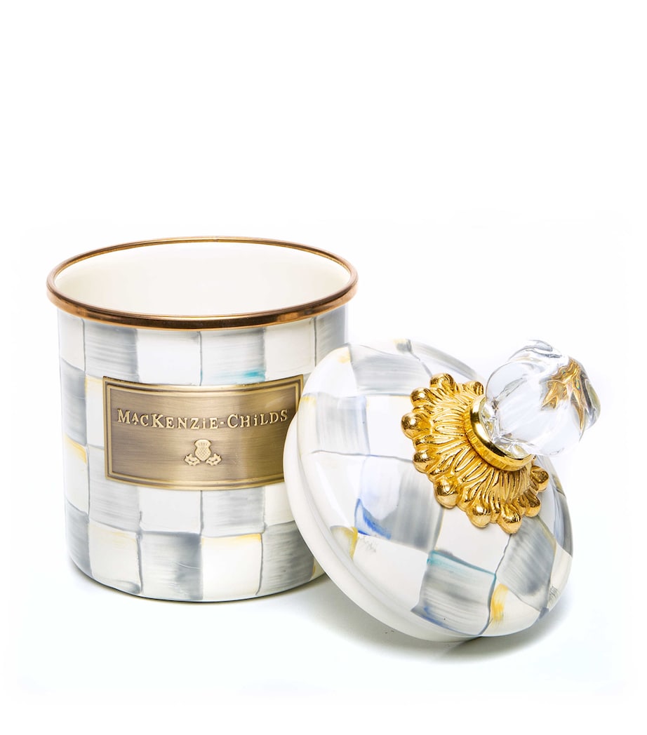 Demi Sterling Check Canister (17cm) SILVER Image 1