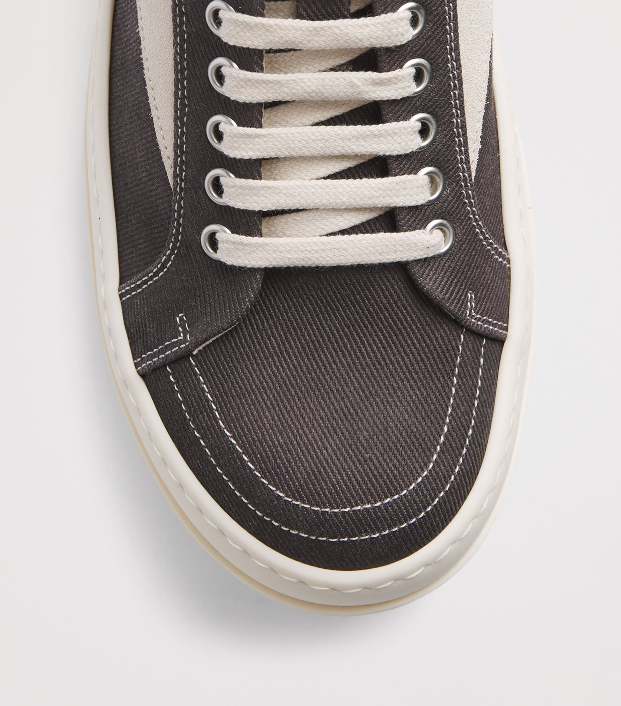 Rick Owens Canvas Vintage Sneakers Grp/mlk/mlk Image 5