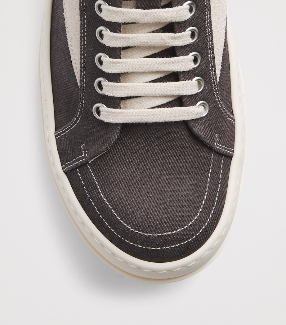 Rick Owens Canvas Vintage Sneakers Grp/mlk/mlk Image 5