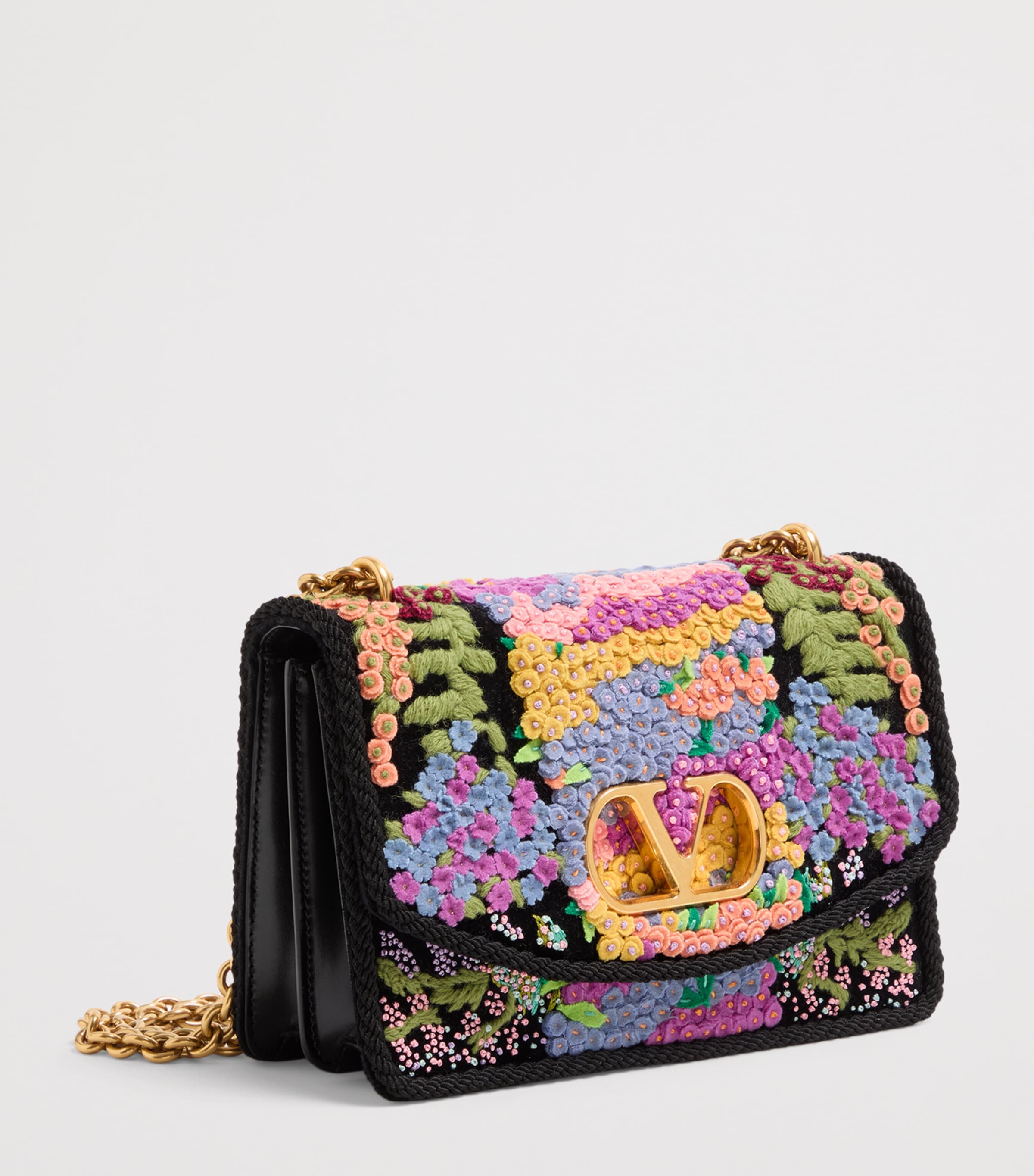 Cotton Embroidered Vain Shoulder Bag N96 Image 5