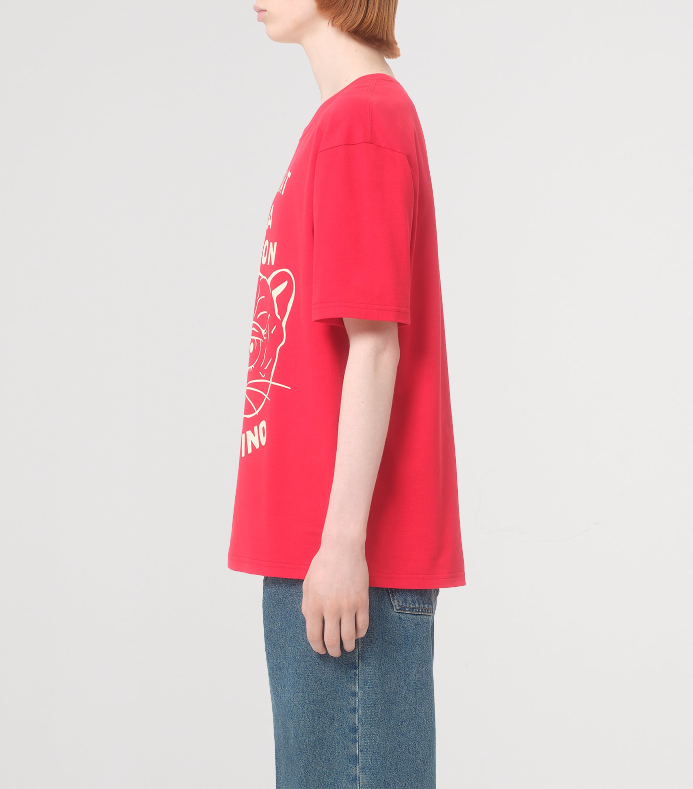 Tシャツ・カットソー VALENTINO LE CHAT DE LA MAISON T-SHIRT Cotton T-shirt With Le Chat De La Maison Print for Man in