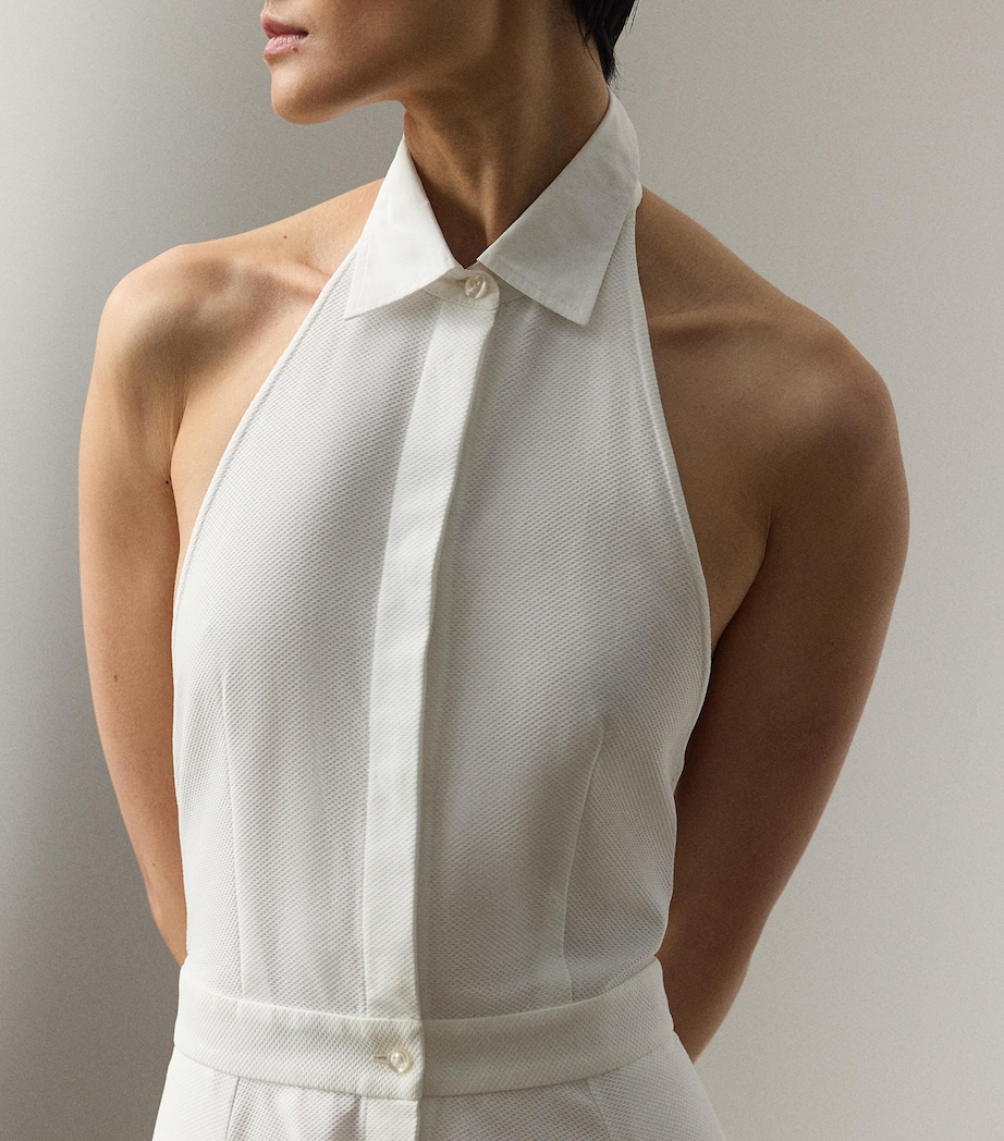 Cotton Piqué Eldred Maxi Dress WHITE Image 4