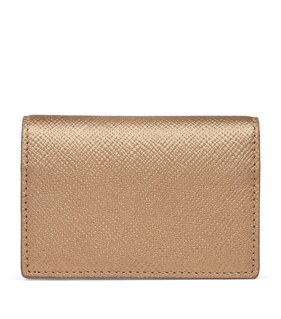 Panama Leather Folded Card Holder BRONZE Image 1