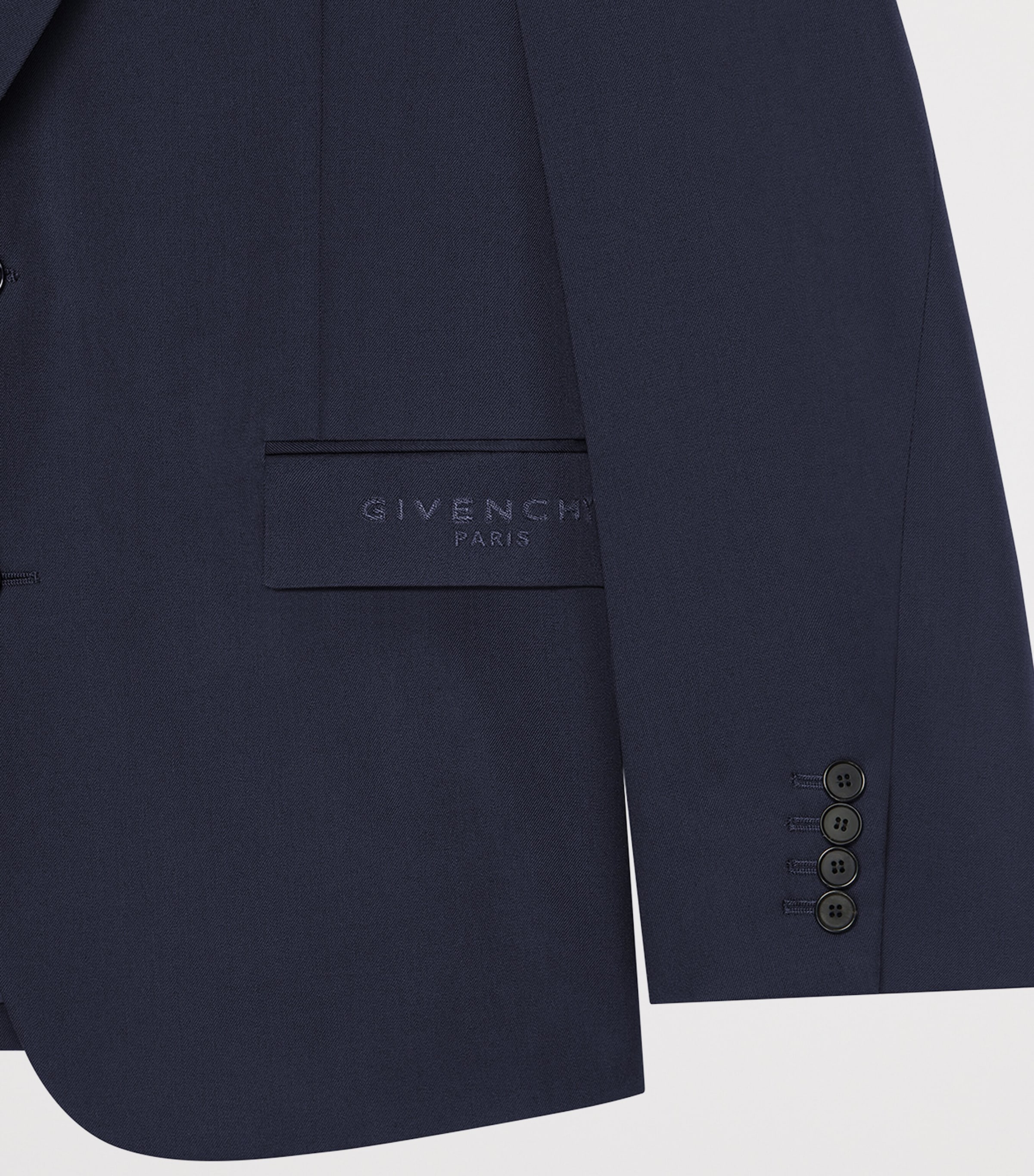 Givenchy Mens Wool Stripe Deconstructed Blazer Image 4