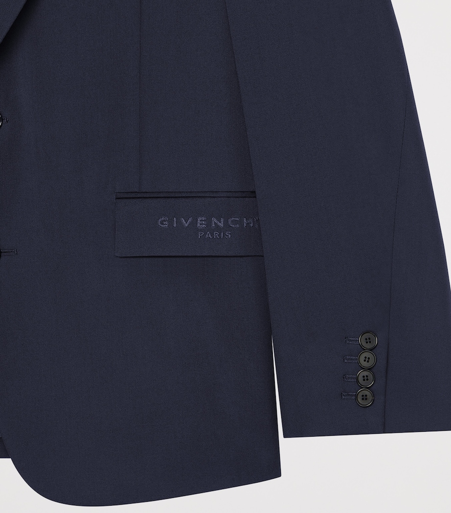Givenchy Mens Wool Stripe Deconstructed Blazer Image 4