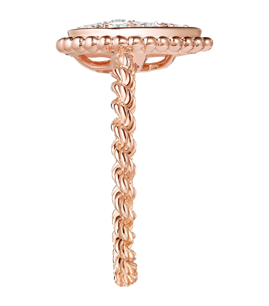 Boucheron Small Rose Gold and Diamond Serpent Bohème Motif Ring Rose Gold Image 2
