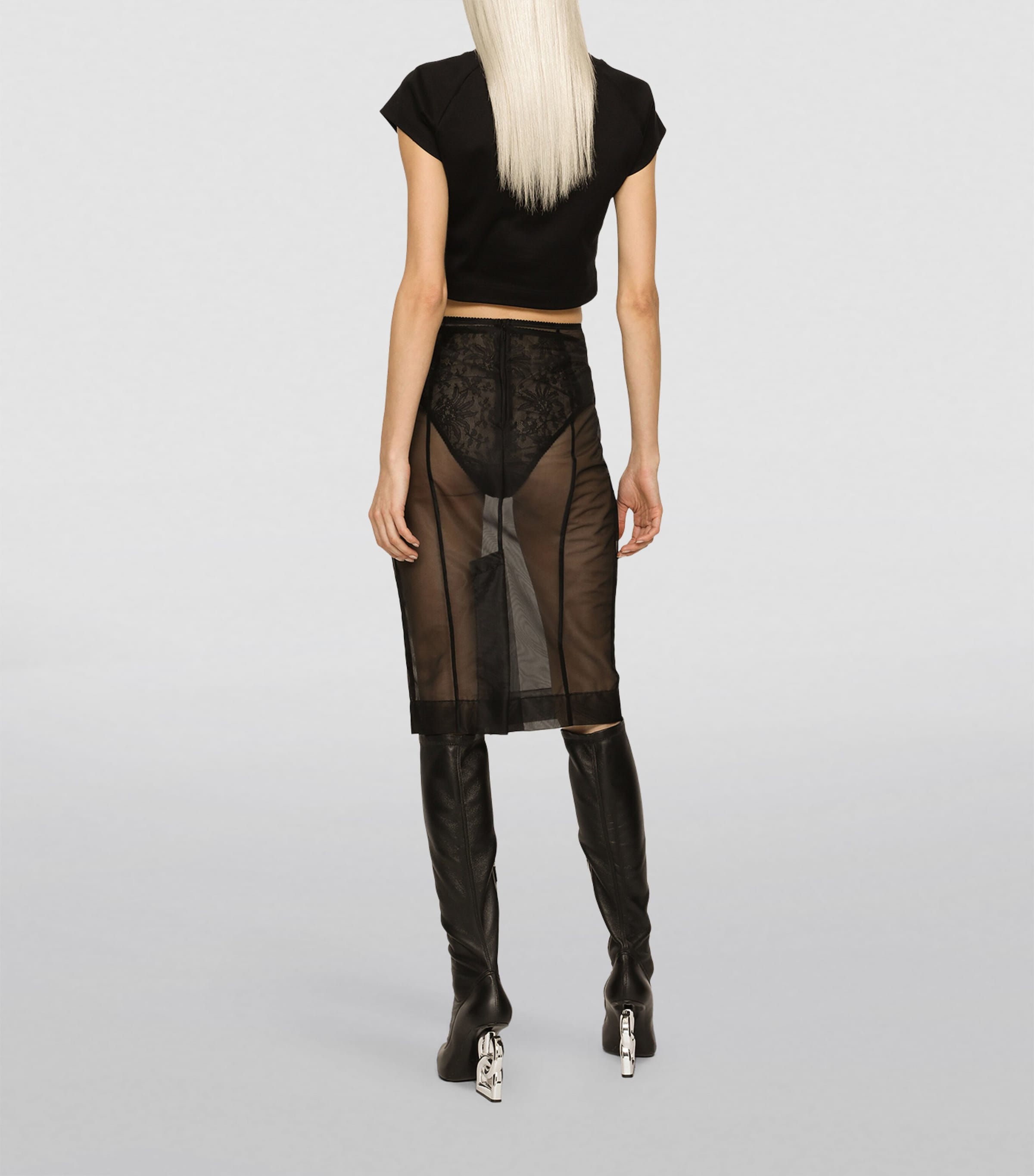 Cropped T-Shirt N0000-BLACK Image 5