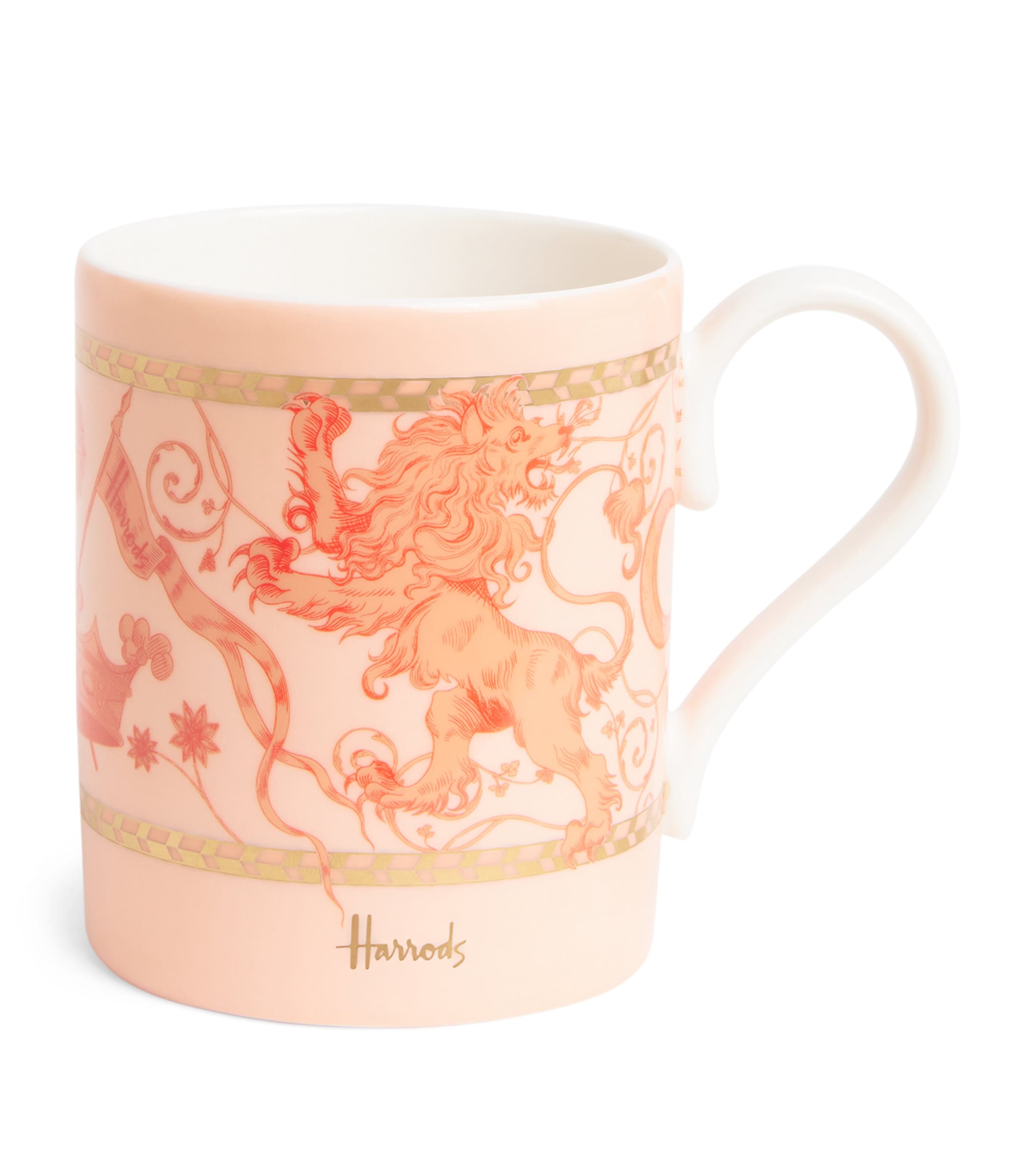Harrods Bone China Menagerie Mug In Orange