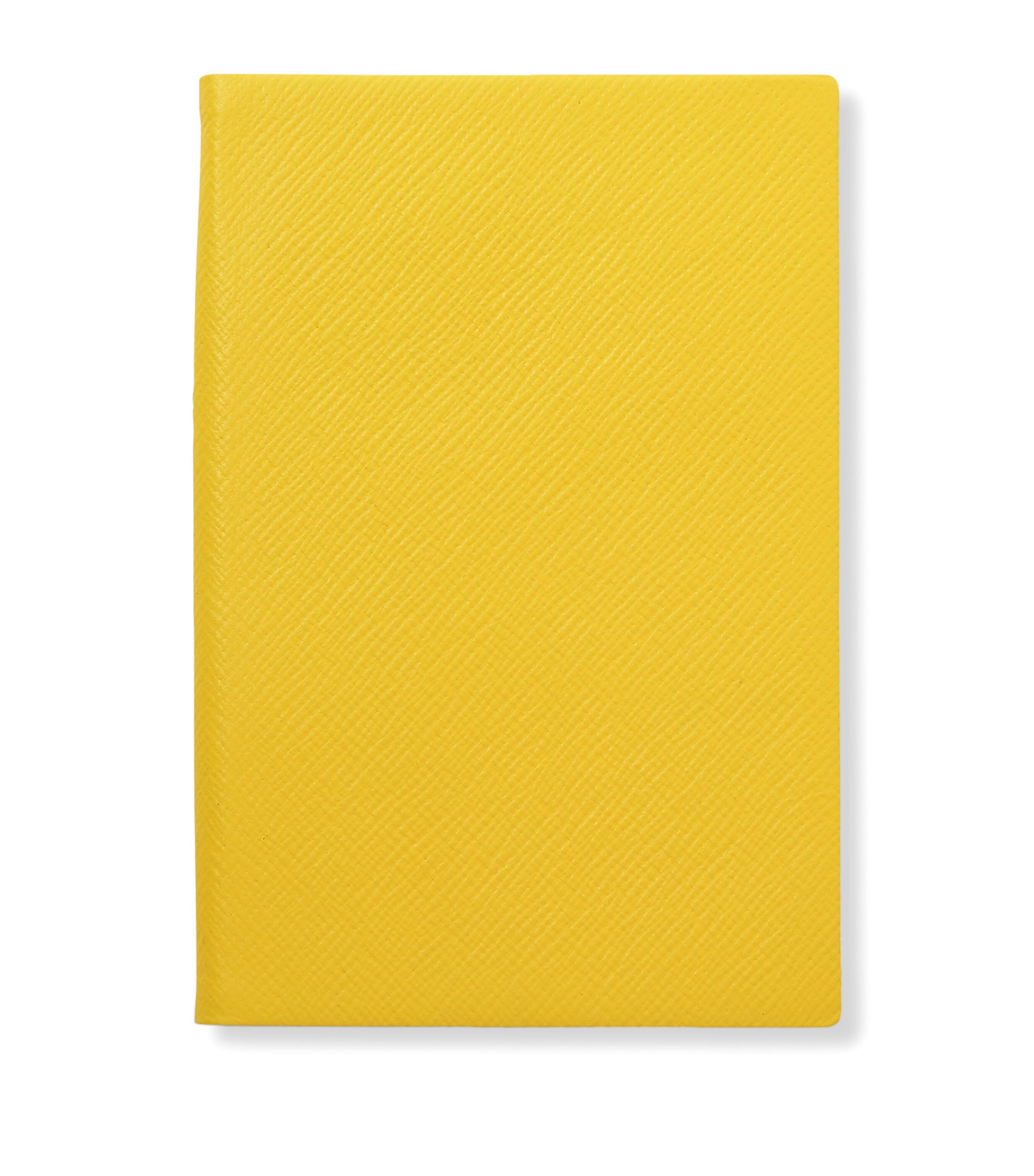 Shop Smythson Panama Leather Chelsea Notebook In Yellow