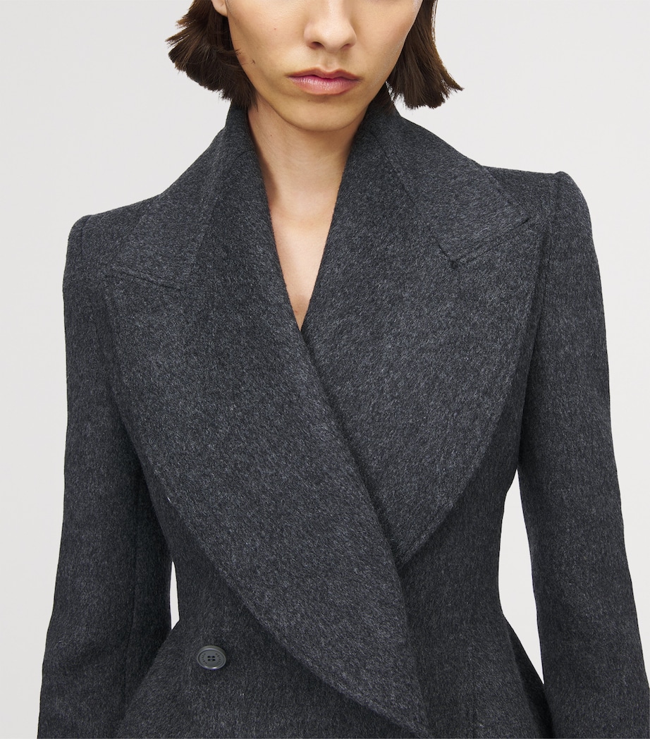 Wool Double-Breasted Coat 1021 Image 6