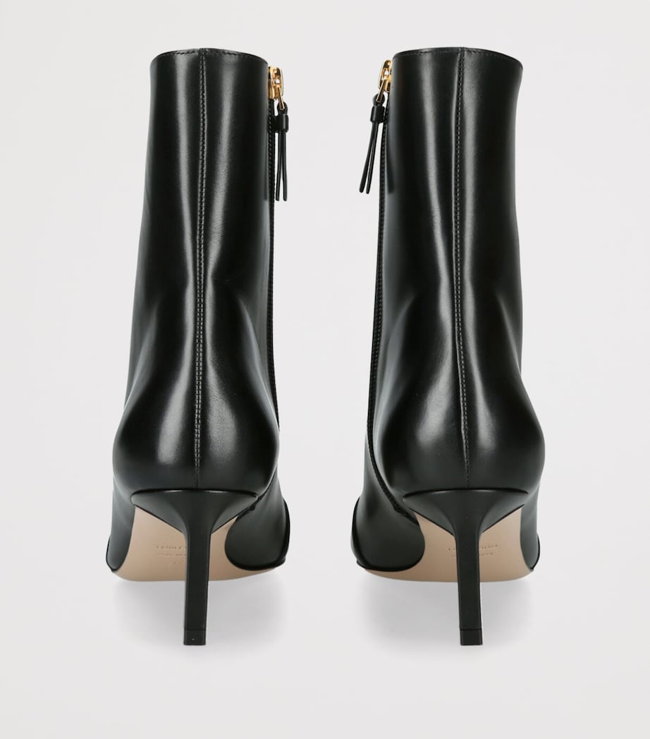 Leather Eva Ankle Boots 55 BLACK Image 2