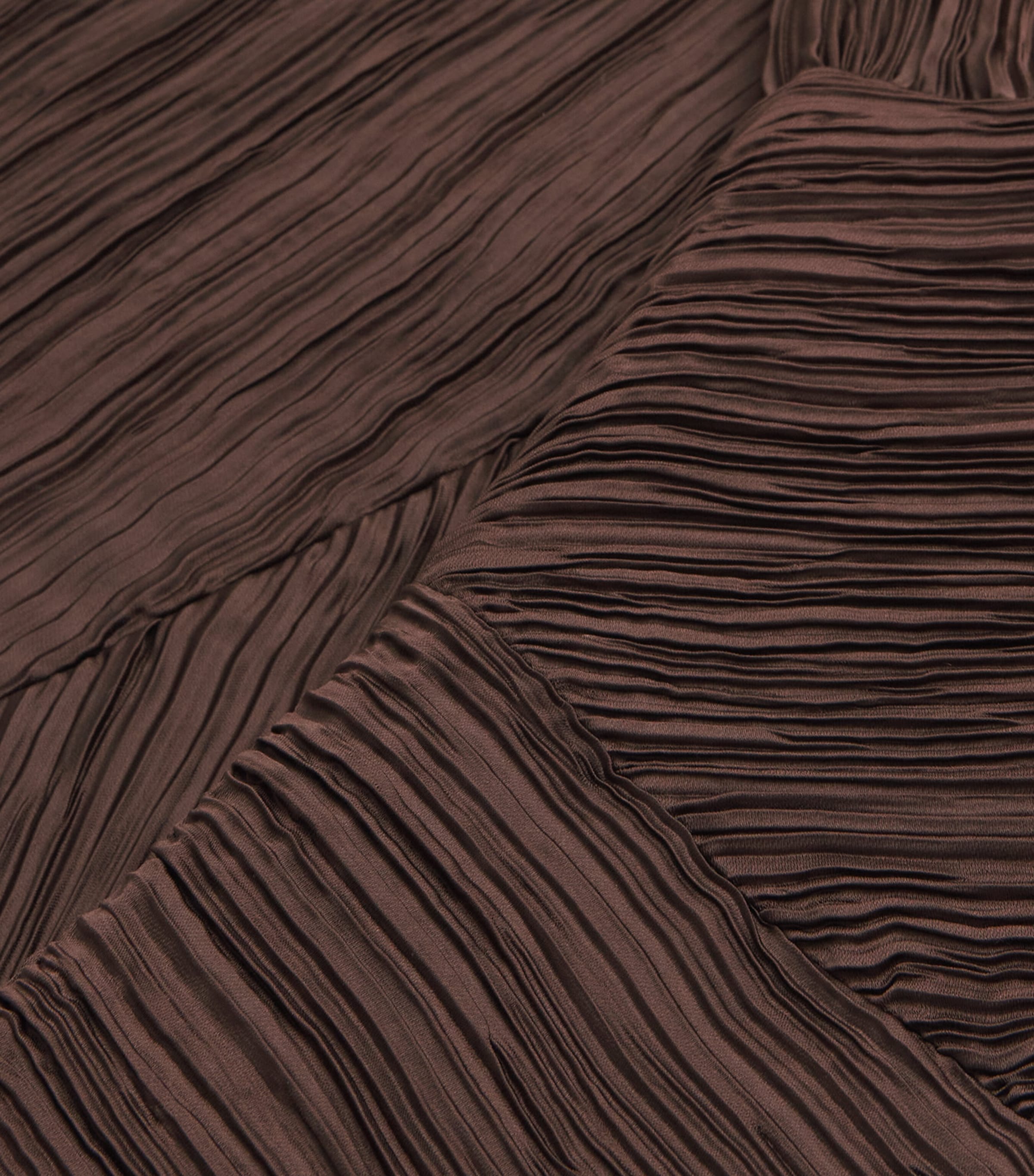 Pleated Mini Dress BROWN Image 5