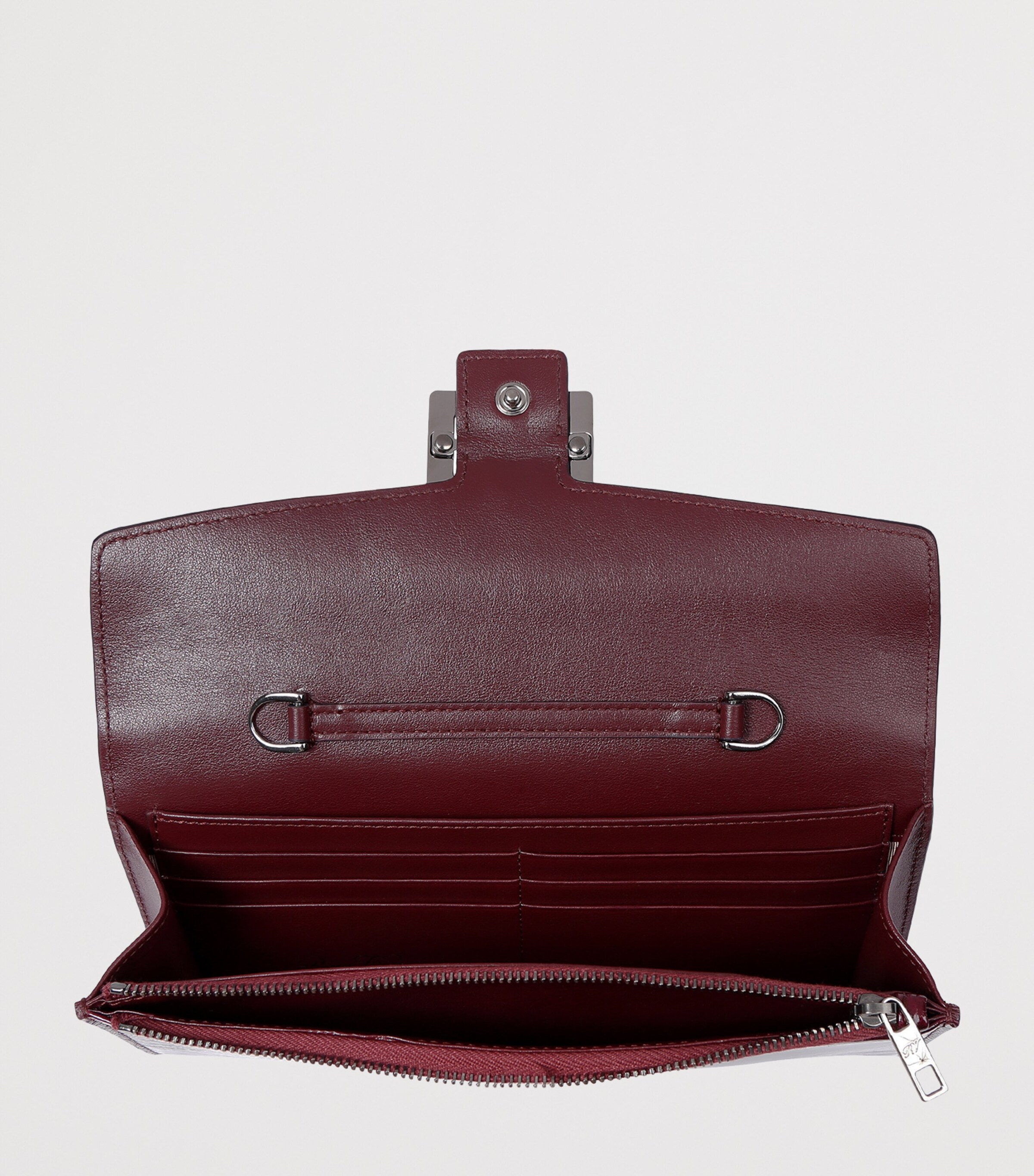 Roger Vivier Patent Leather Belle Vivier Wallet on Chain Purple Image 2