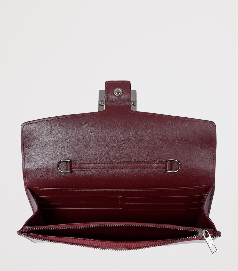 Patent Leather Belle Vivier Wallet on Chain PURPLE Image 2