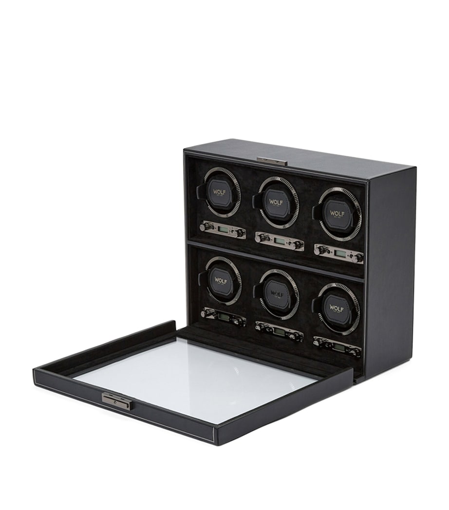 WOLF British Racing 6-Piece Watch Winder Black Image 4