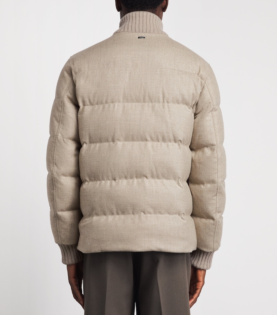 Herno Mens Virgin Wool-Silk Down Jacket Chantilly Image 5