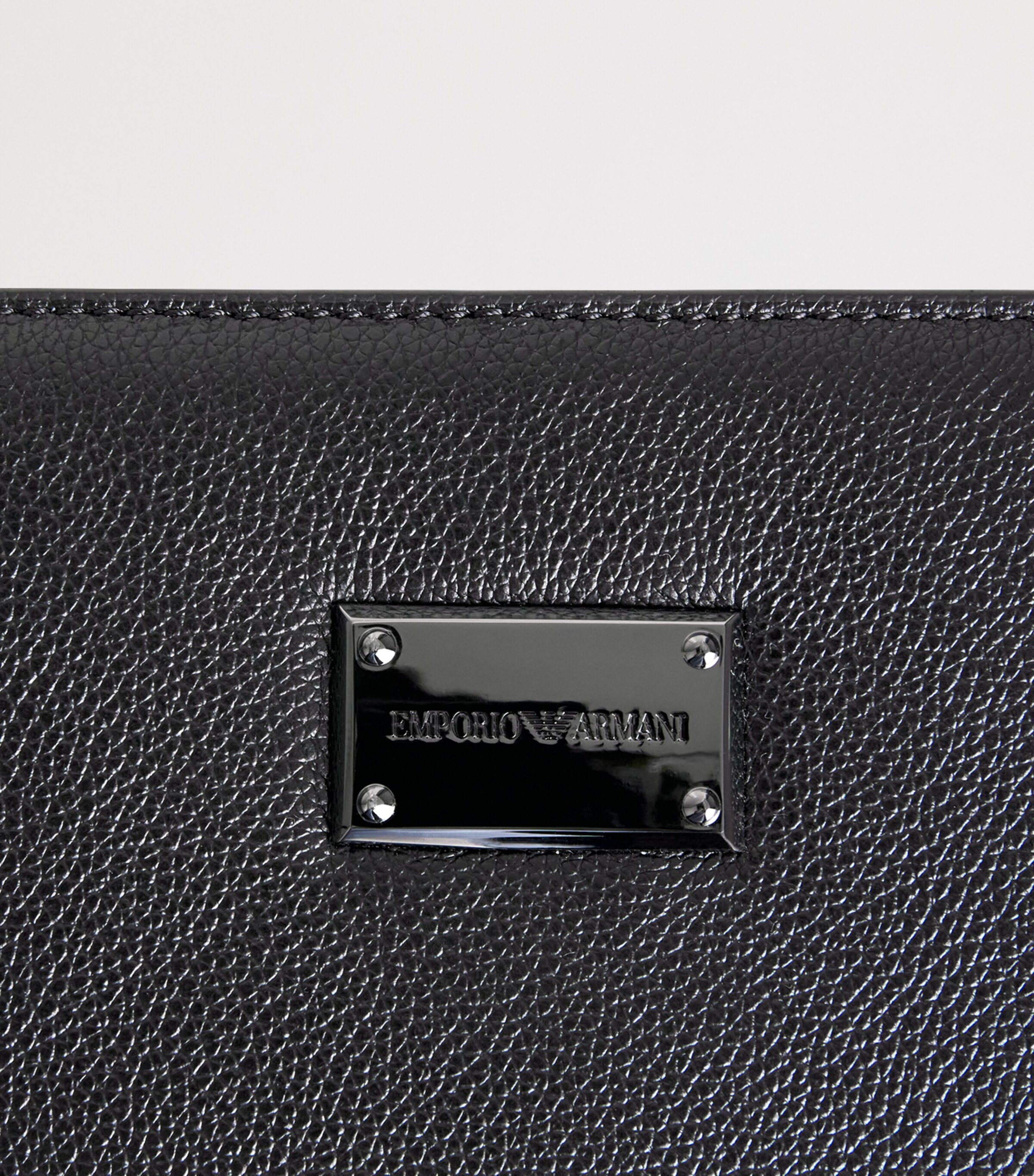 Emporio Armani Leather Logo Portfolio Pouch Image 4