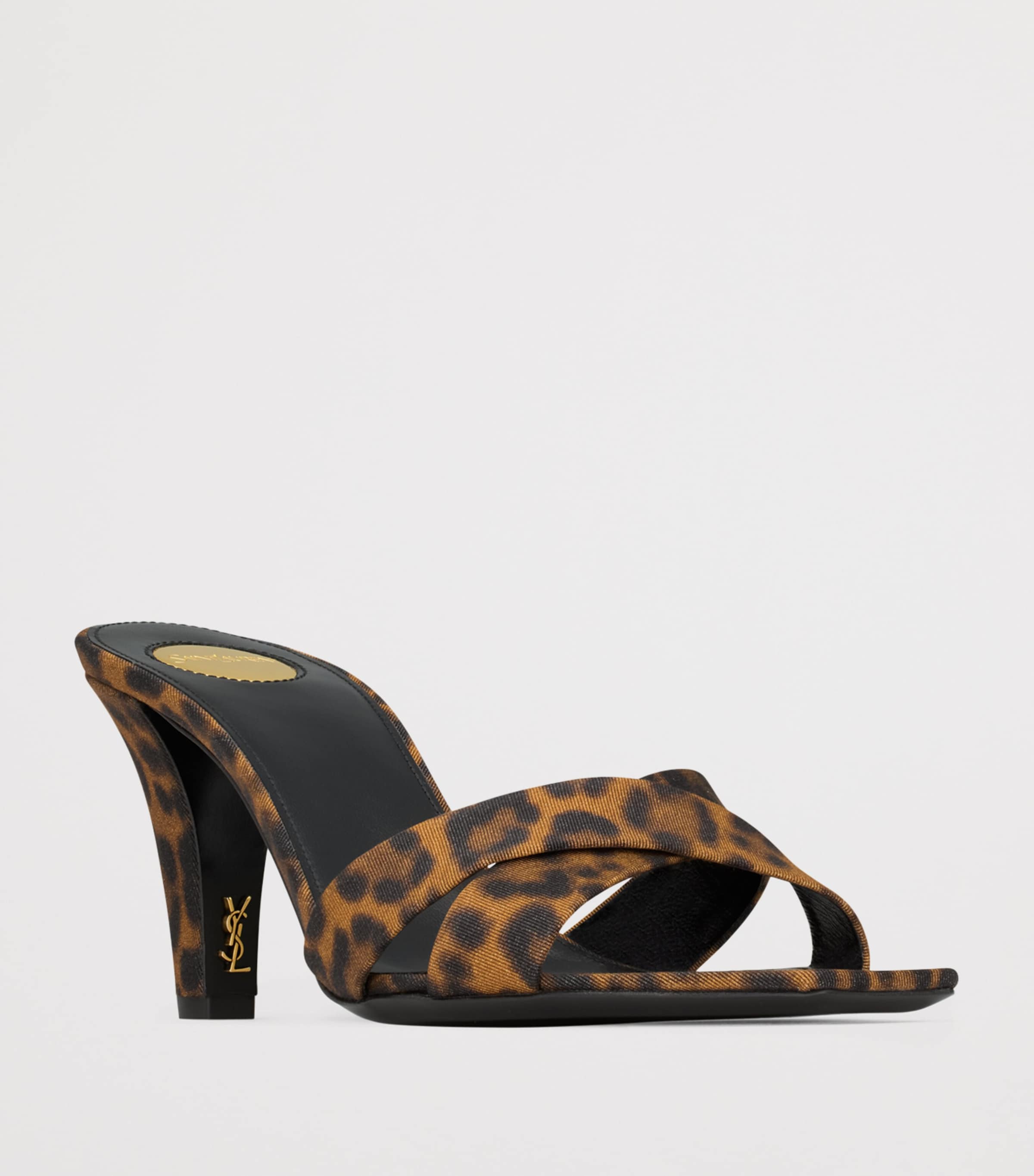 Leopard Print Jill Heeled Mules 75 2094 Image 3