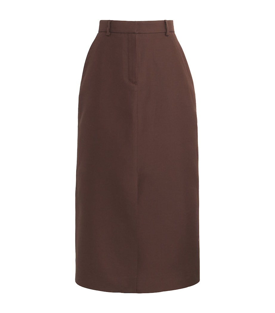 Brioni Womens Silk Midi Skirt Image 1