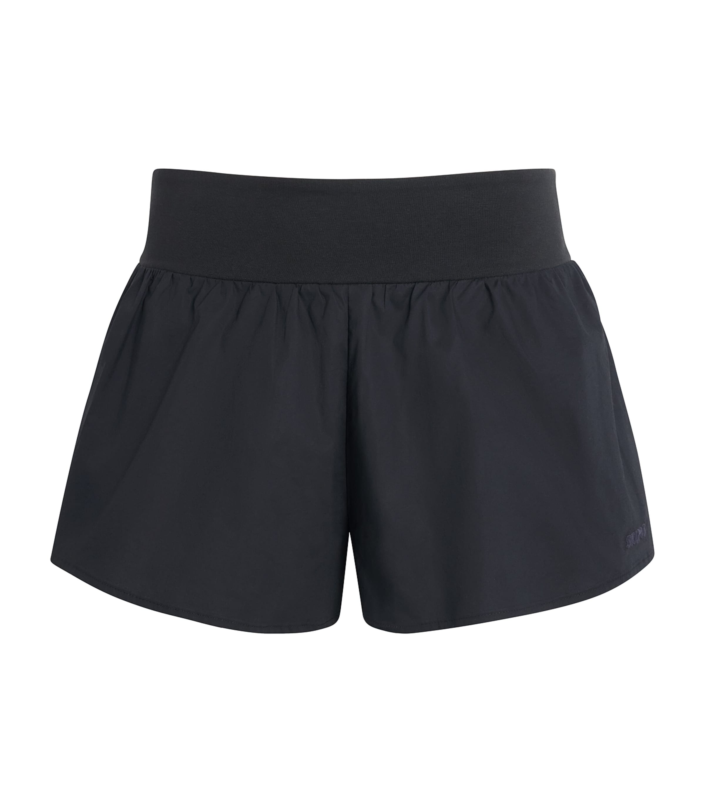 Skims Womens Cotton Flutter Shorts Onyx Image 1