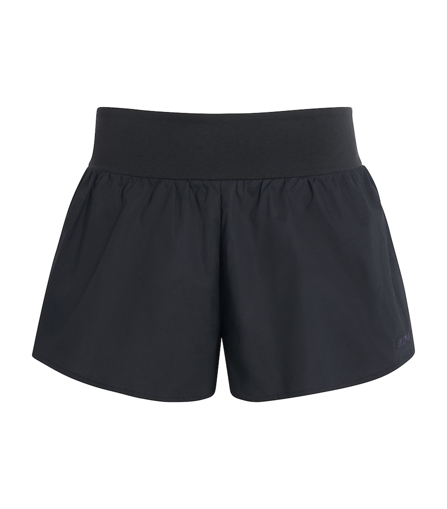 Skims Womens Cotton Flutter Shorts Onyx Image 1
