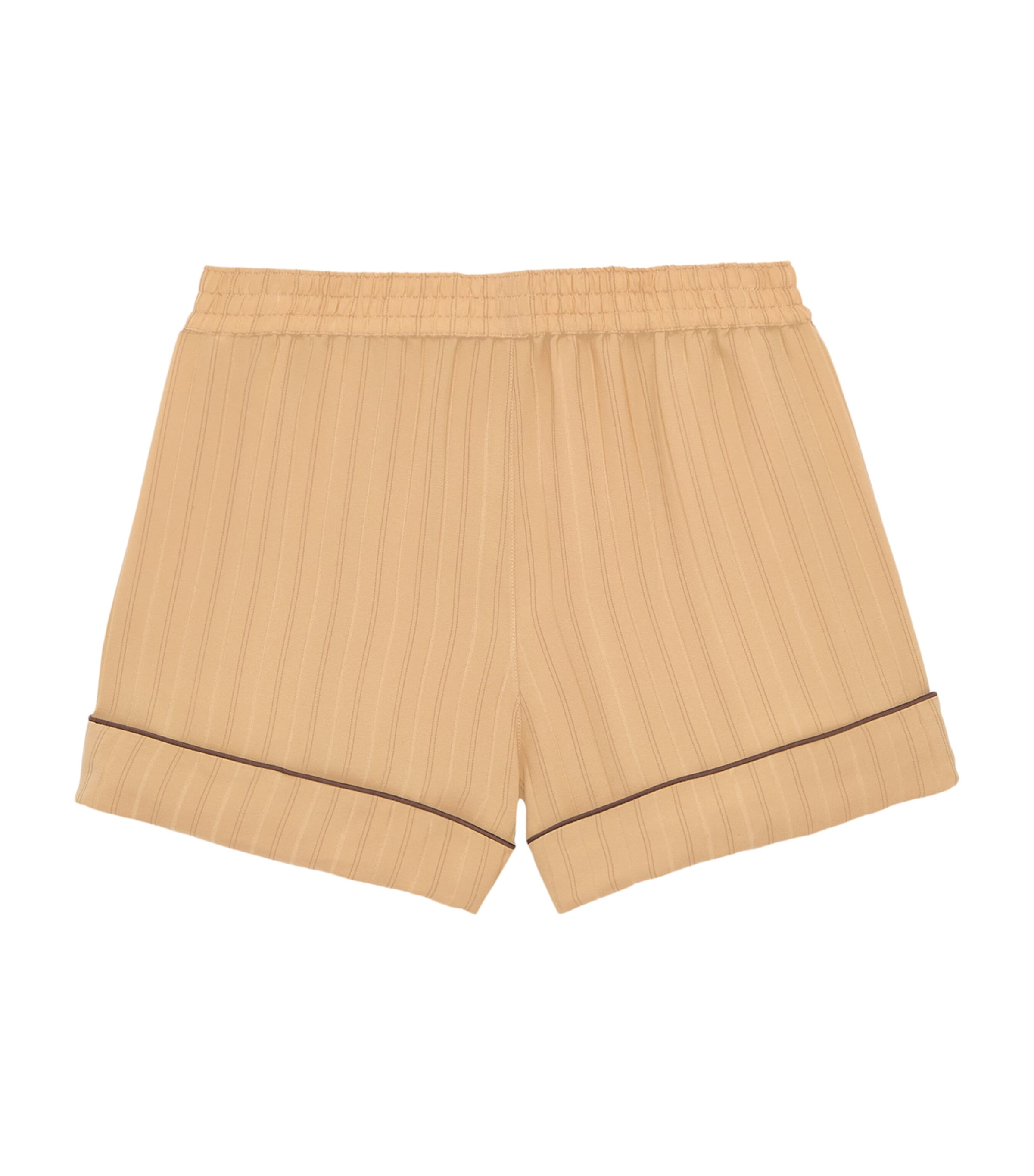 Saint Laurent Mens Silk Stripe Pyjama Shorts Image 2