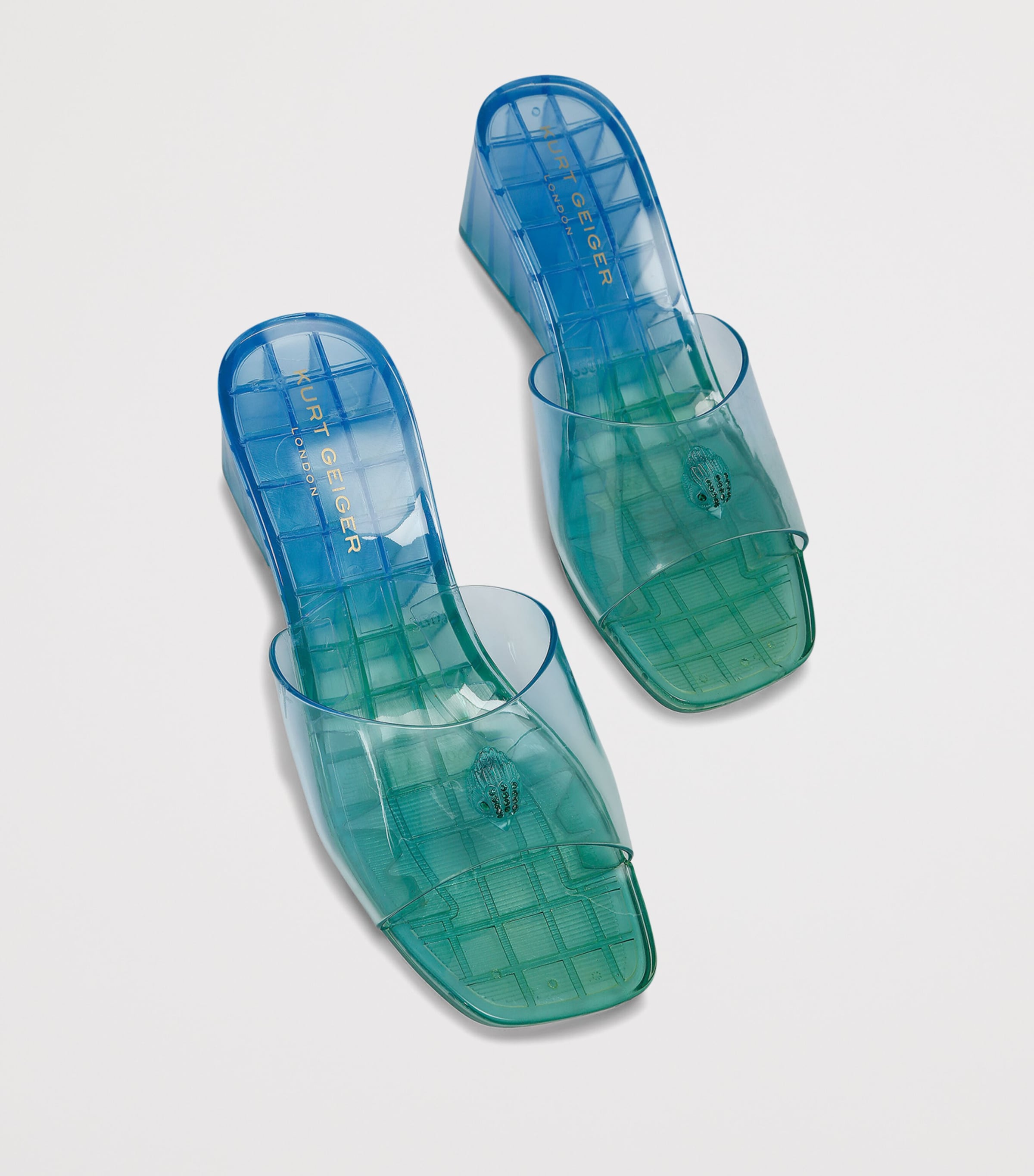 Kurt Geiger London Maddison Wedge Mules Blue Other Image 4