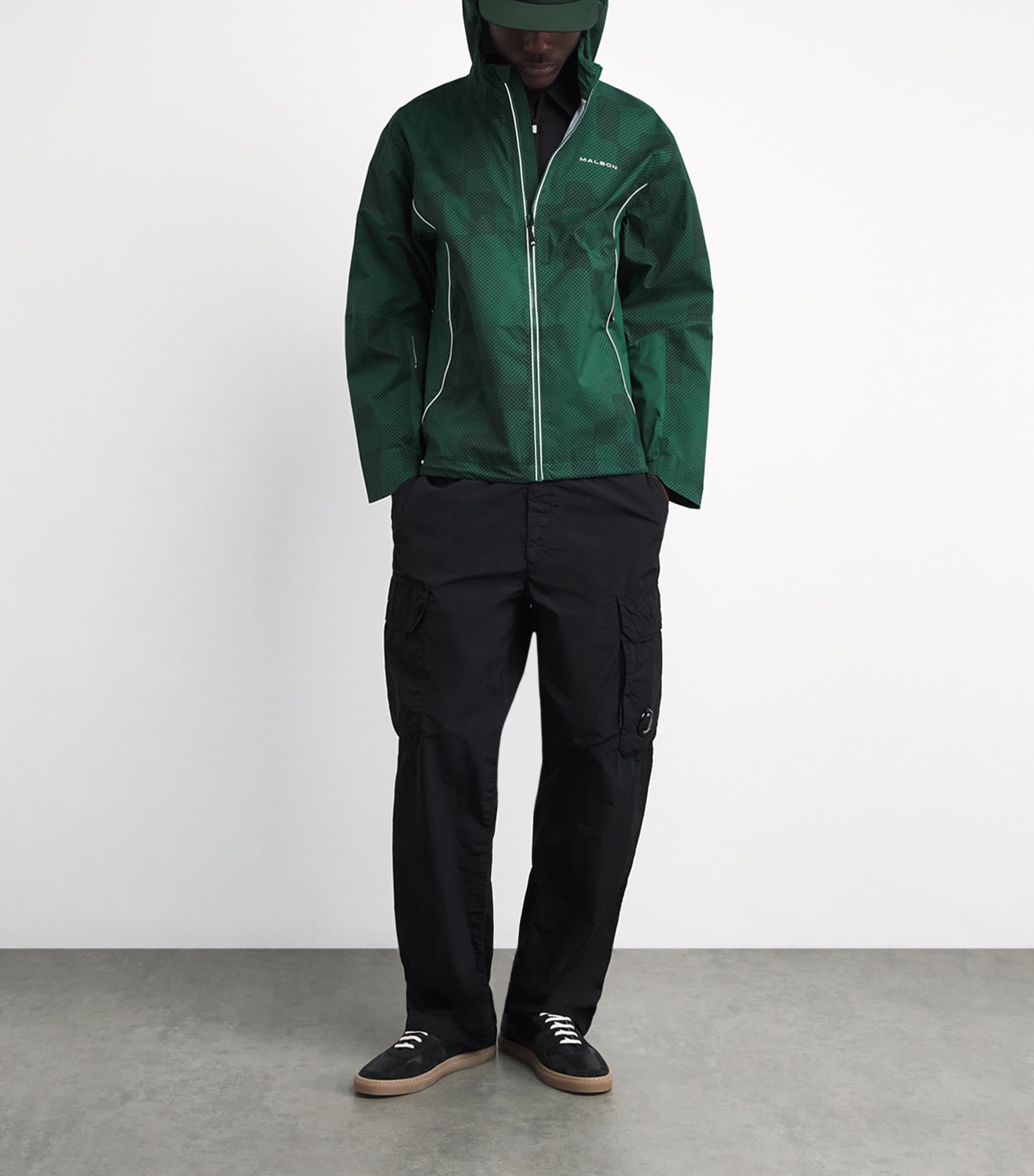 Malbon Mens Printed Performance Rain Jacket Eden Image 2