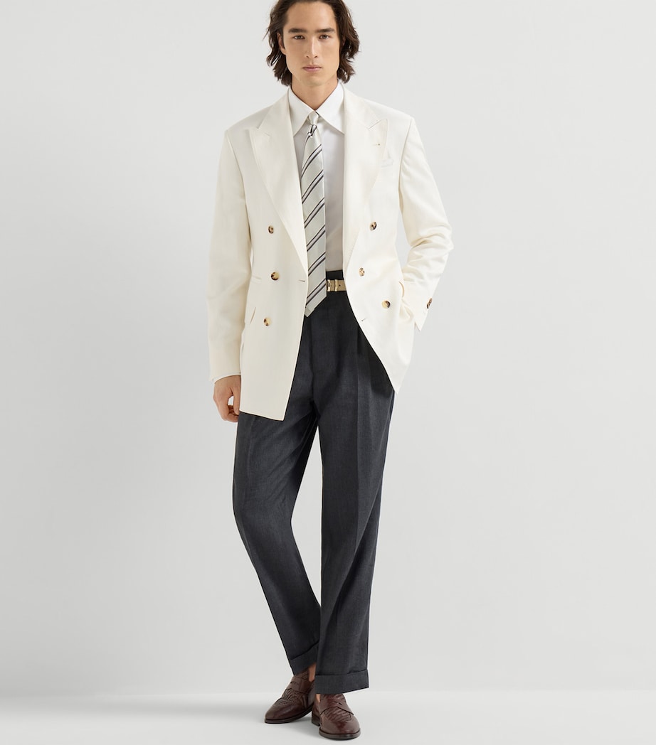 Délavé Silk and Linen Twill Blazer C1010 Image 5