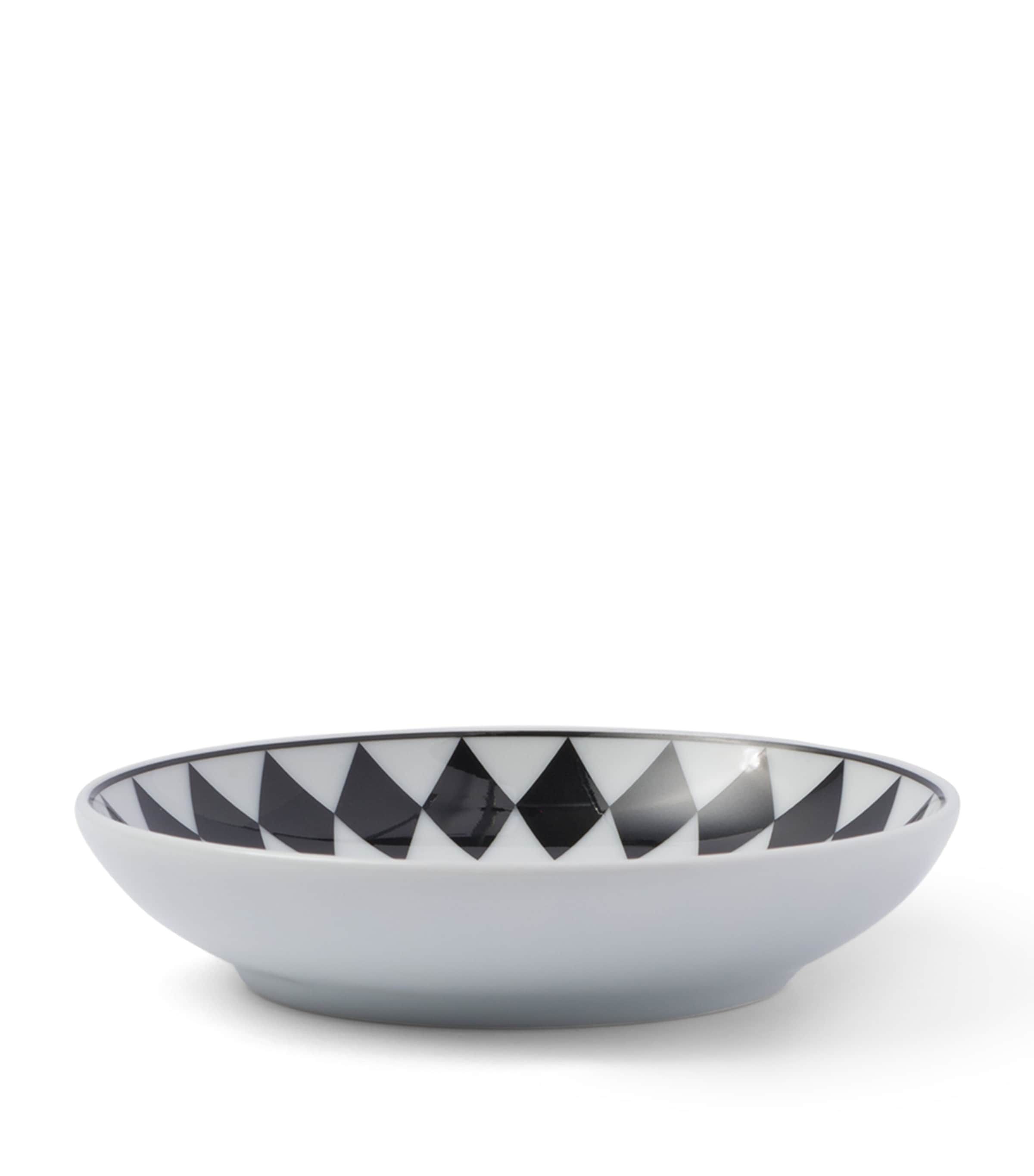 Set of 2 Porcelain Chequerboard Sauce Bowls (11cm) F0E5W Image 2