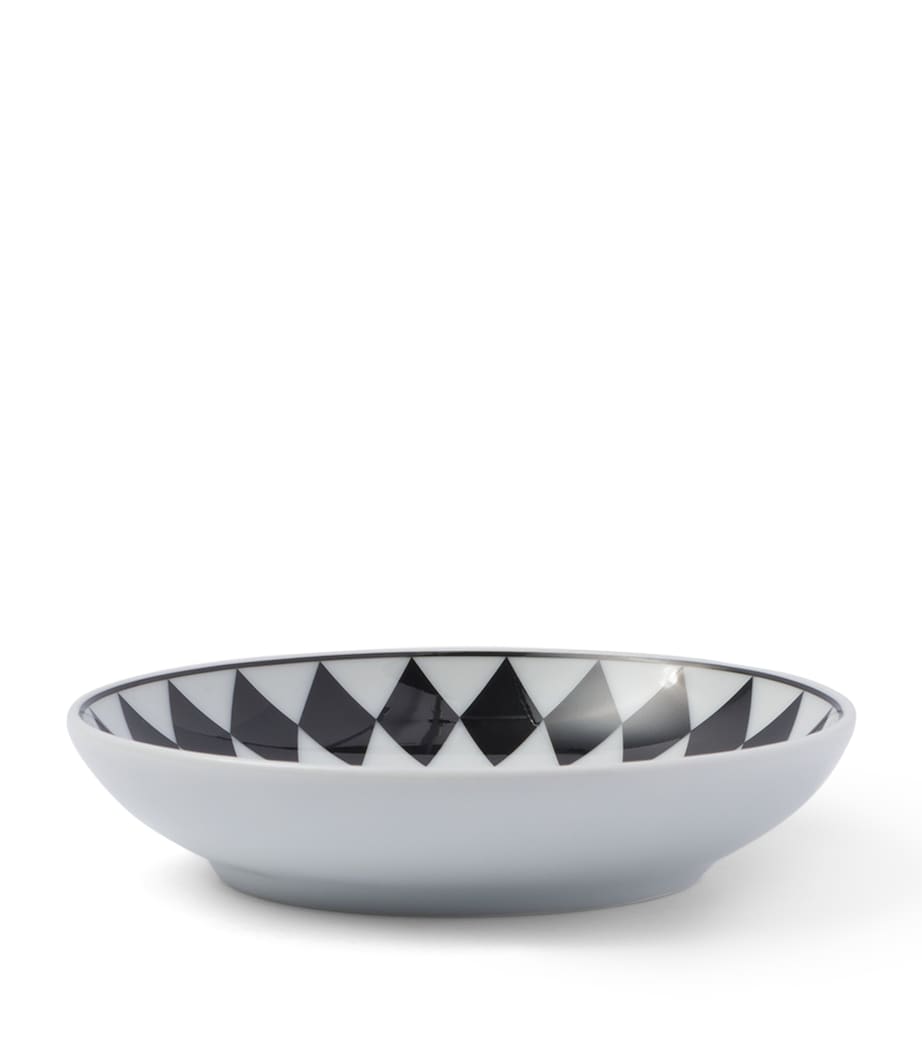 Set of 2 Porcelain Chequerboard Sauce Bowls (11cm) F0E5W Image 2