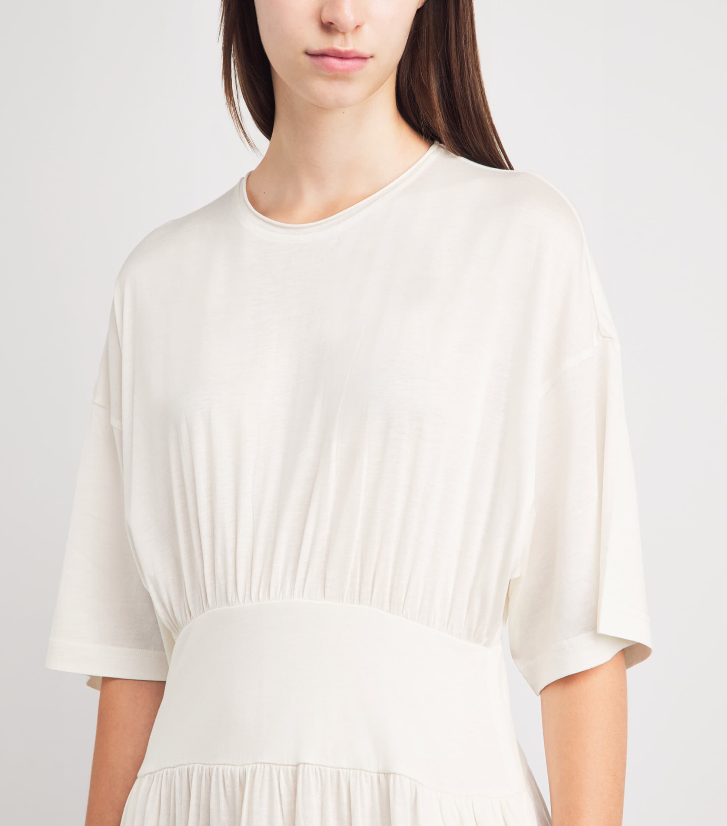 Toteme Womens Cotton-Silk T-Shirt Midi Dress Off White Image 5