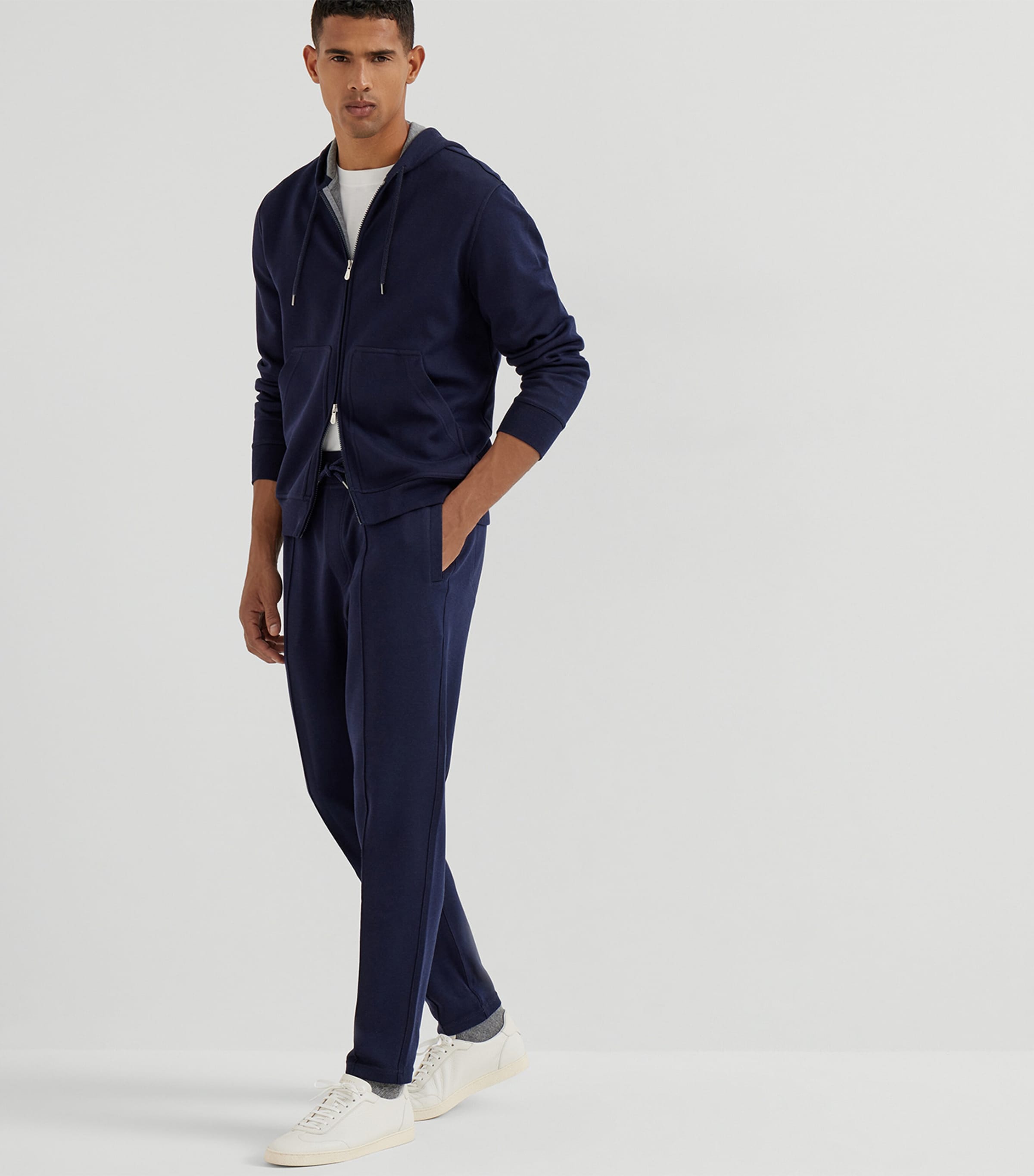 Terry Cotton-Cashmere-Silk Zip-Up Hoodie C1265 Image 4