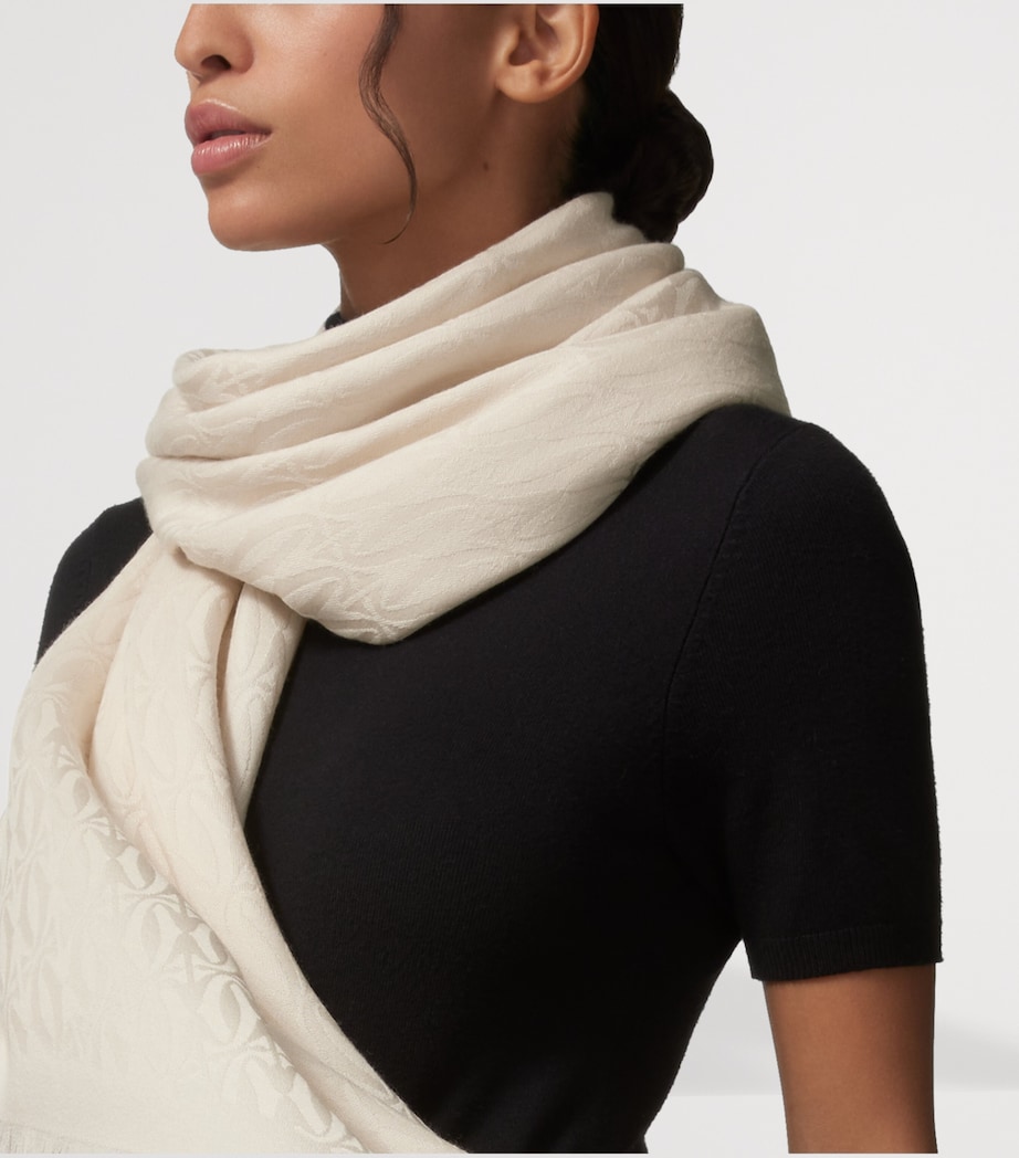 Cartier Silk-Wool C de Cartier Shawl White Image 2