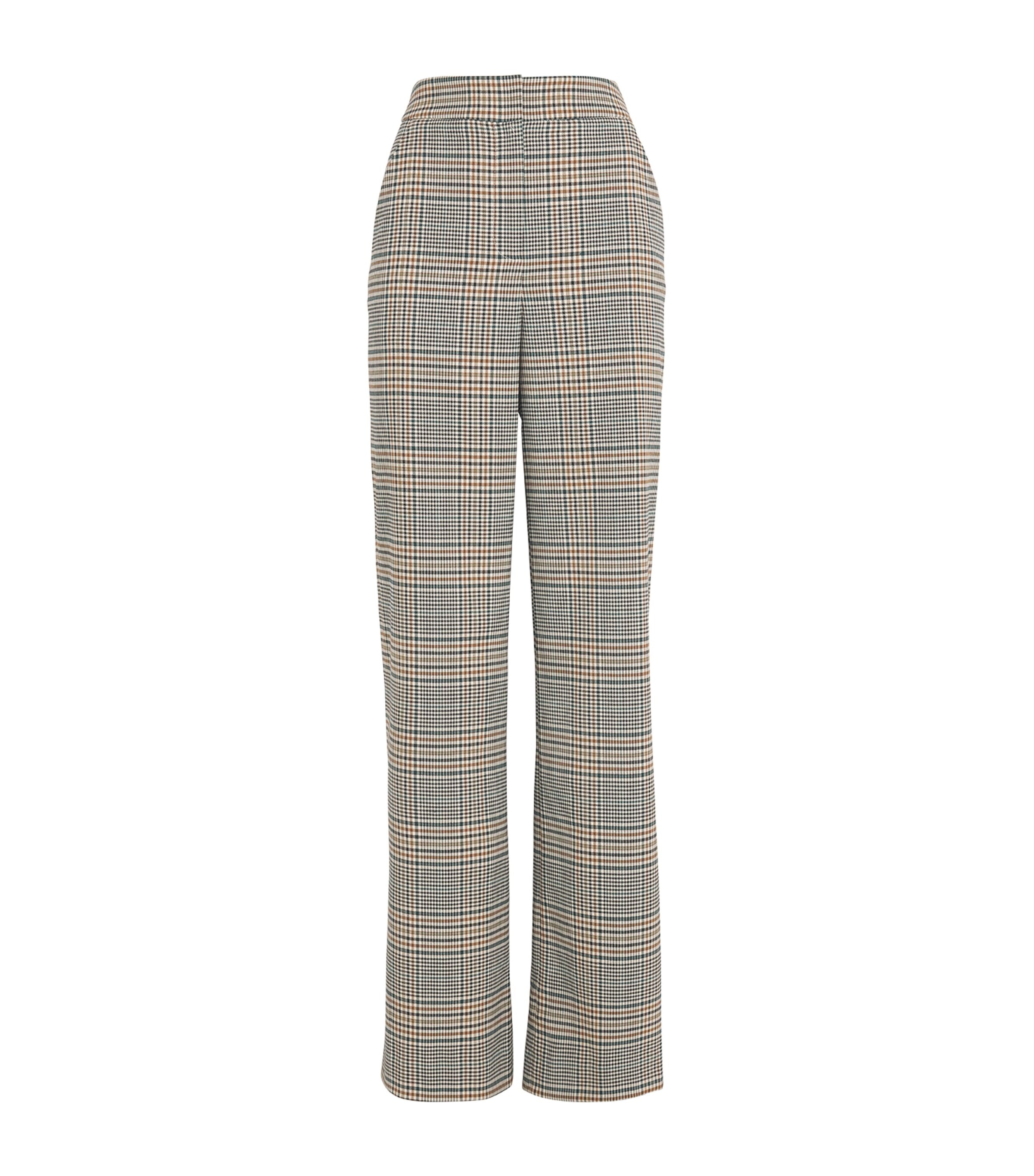 Check Tonelli Tailored Trousers G0216 ECRU/GRN MLTI Image 1