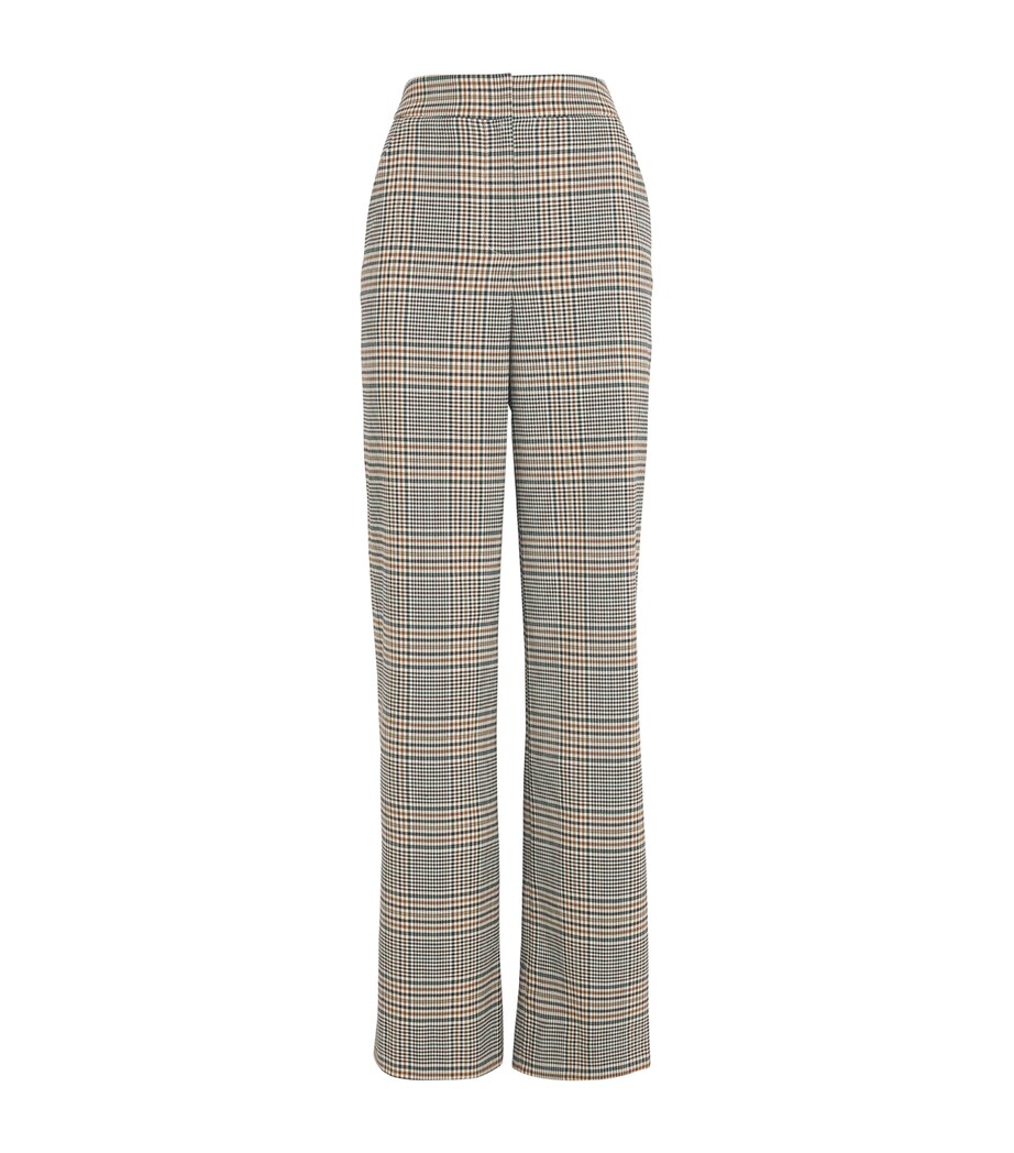 Check Tonelli Tailored Trousers G0216 ECRU/GRN MLTI Image 1