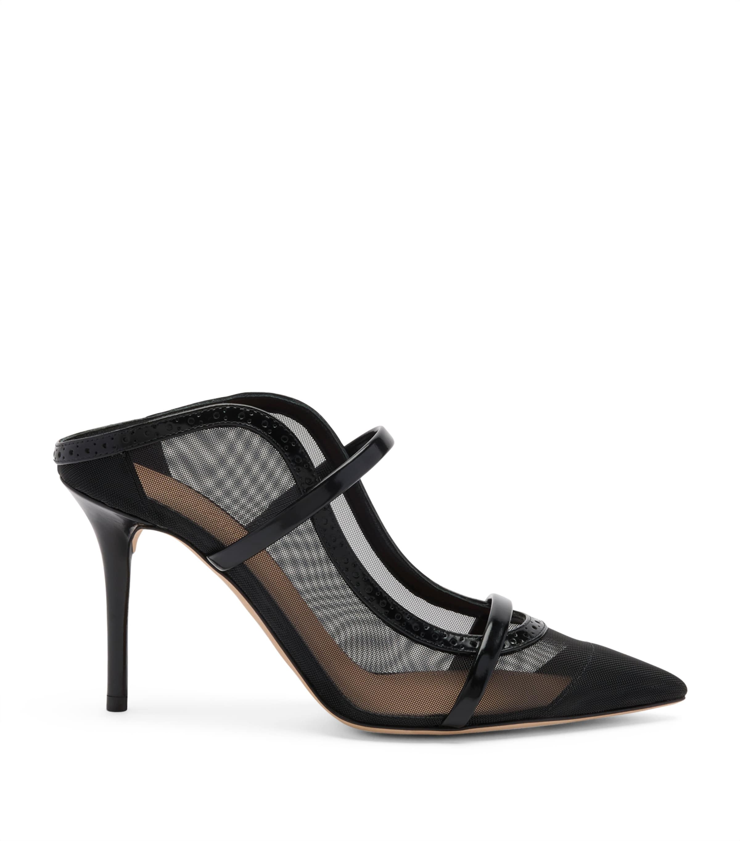 Malone Souliers Mesh Maureen Heeled Mules 85 In Black