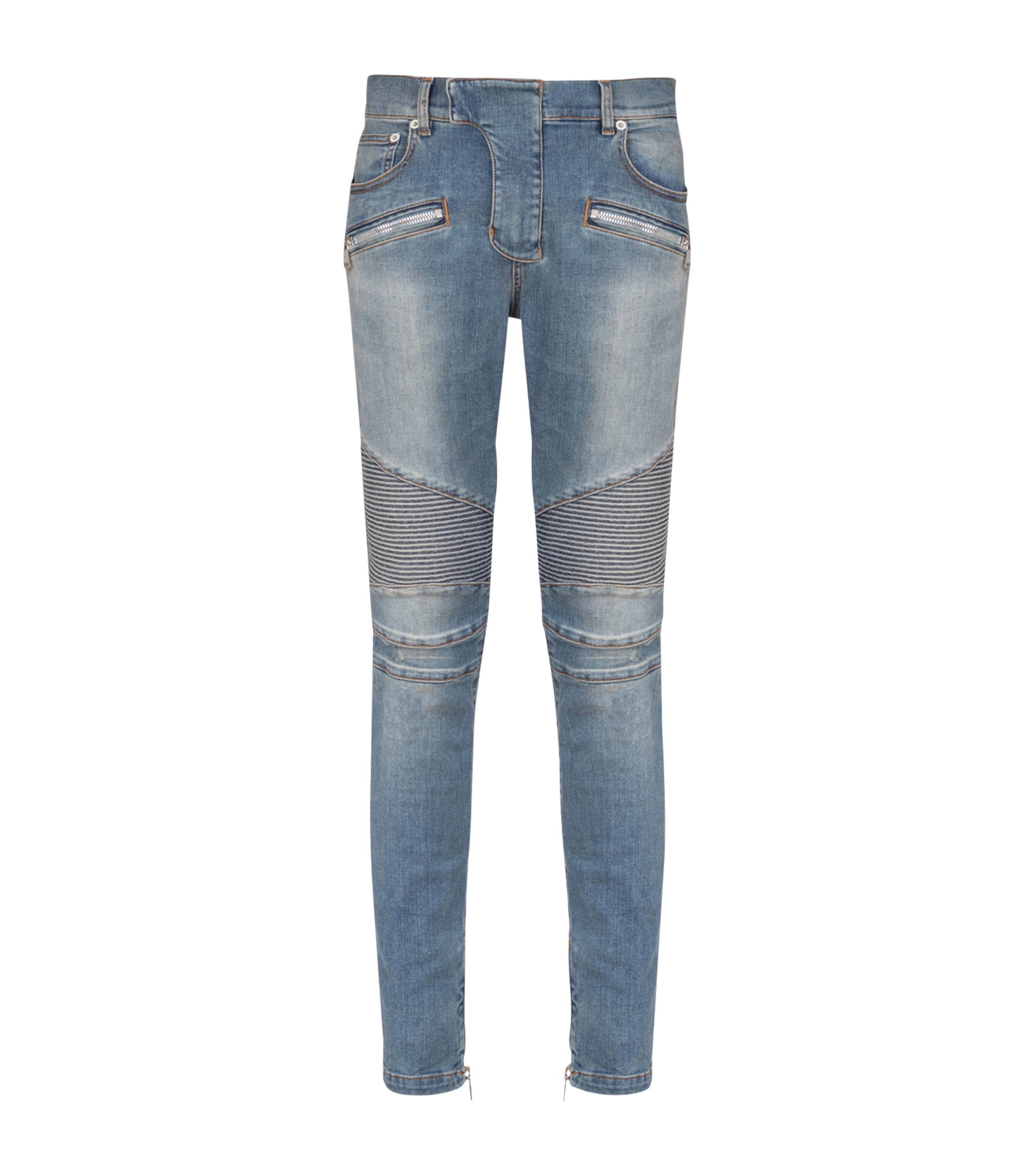 Balmain Slim Fit Jeans For Men In Blue