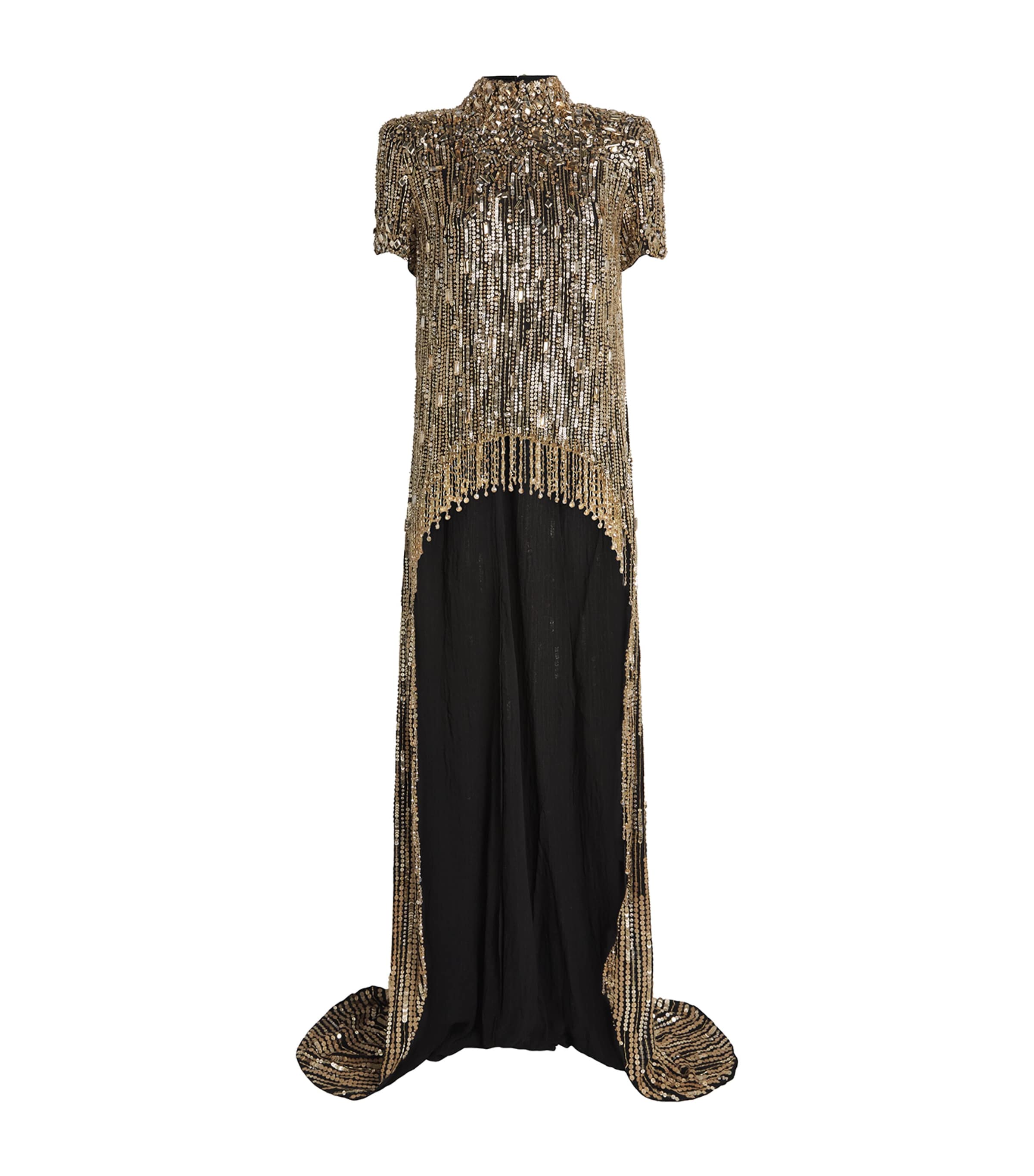 Jenny Packham Embellished Asymmetric Zea Top In Multi