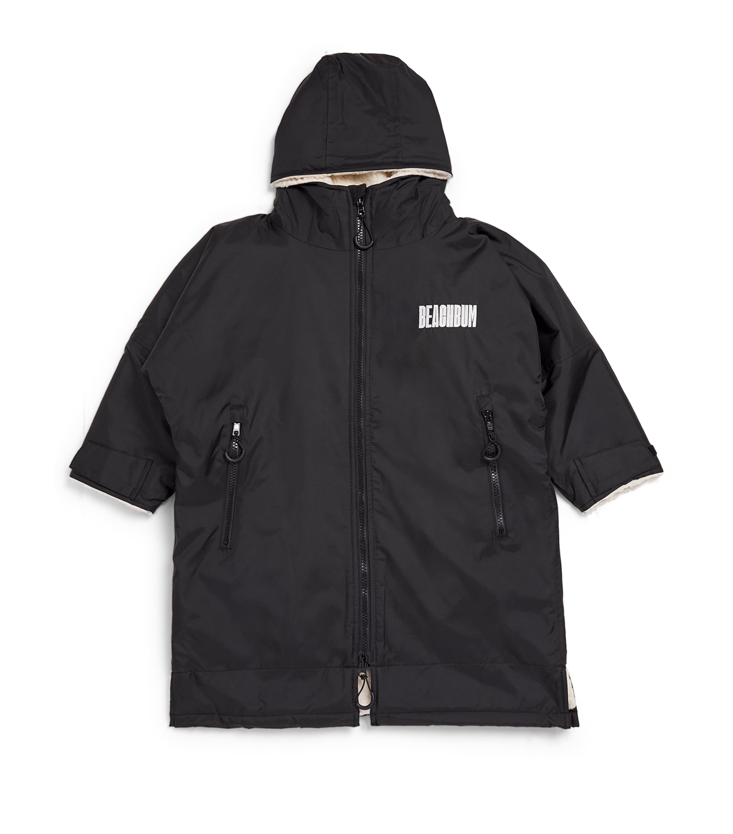 Shop Beach Bum Waterproof Fleece-lined Brobe In Black