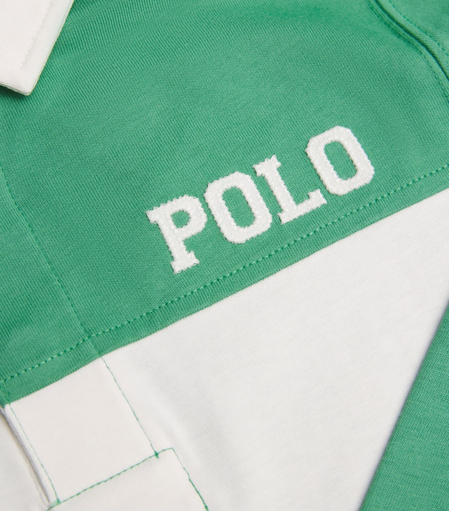 Cotton Logo Rugby Shirt (2-7 Years) RAFT GREEN Image 3